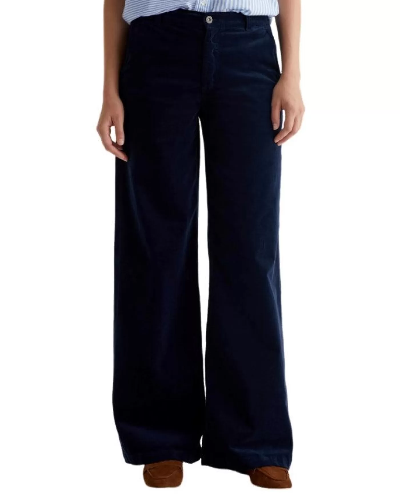 Adriano Goldschmied Jeans Stella Wide Leg Corduroy Palazzo Pant DEEPTRENCHESNAVY Shop