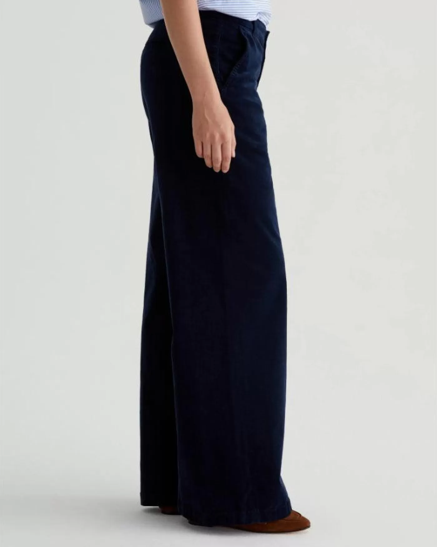 Adriano Goldschmied Jeans Stella Wide Leg Corduroy Palazzo Pant DEEPTRENCHESNAVY Shop