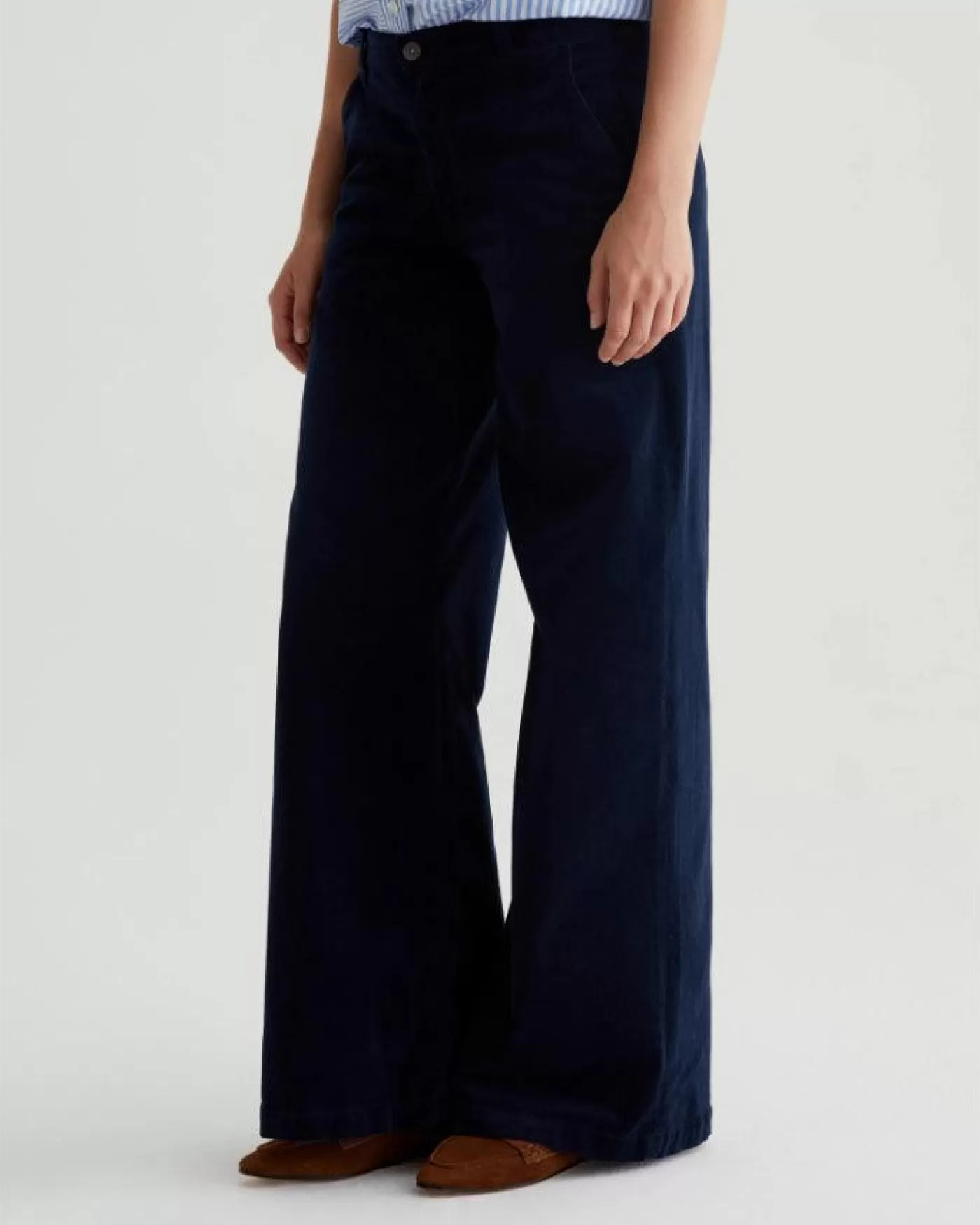 Adriano Goldschmied Jeans Stella Wide Leg Corduroy Palazzo Pant DEEPTRENCHESNAVY Shop