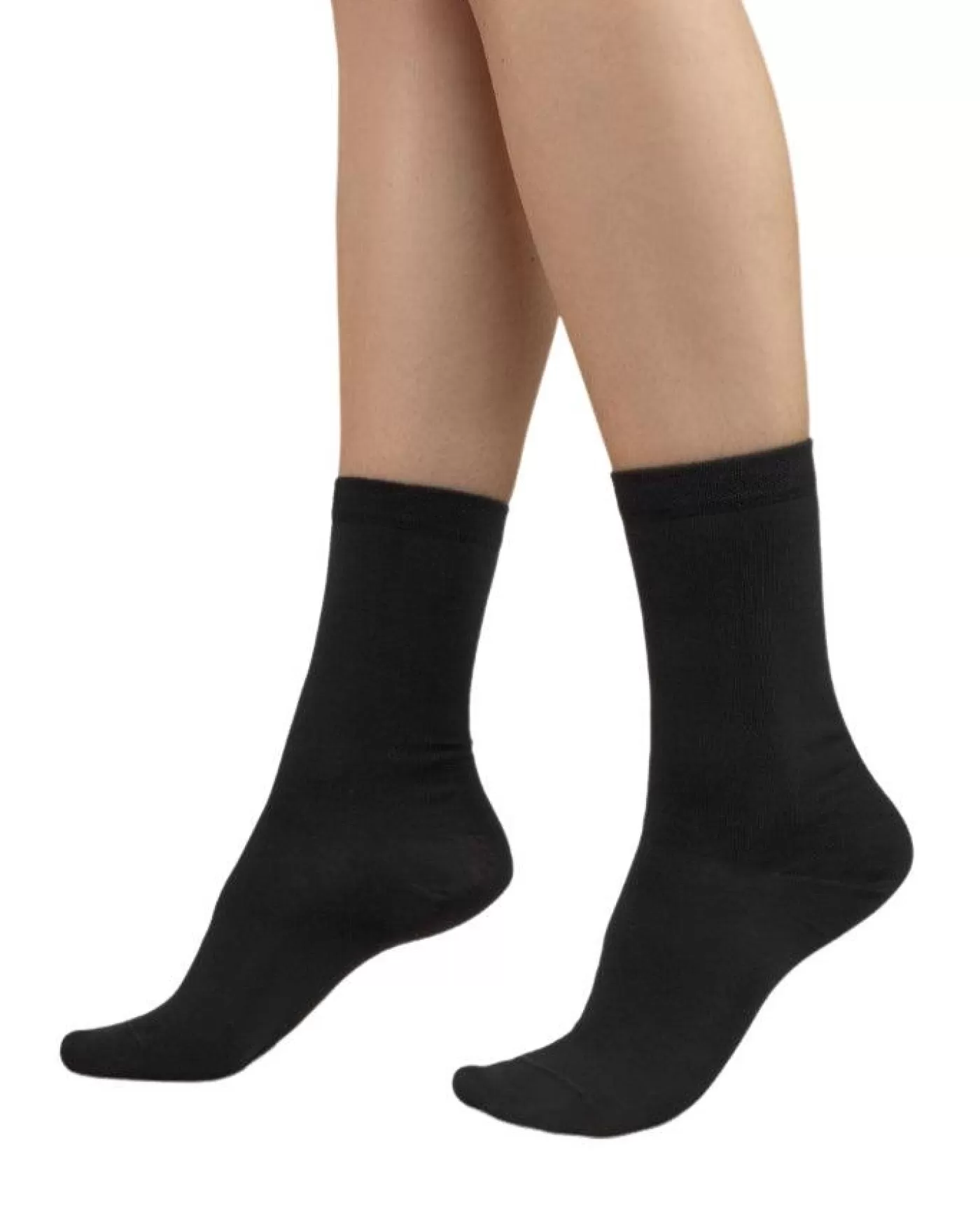 Bleu Foret Solid Color Cotton Socks Twin Pack Sale