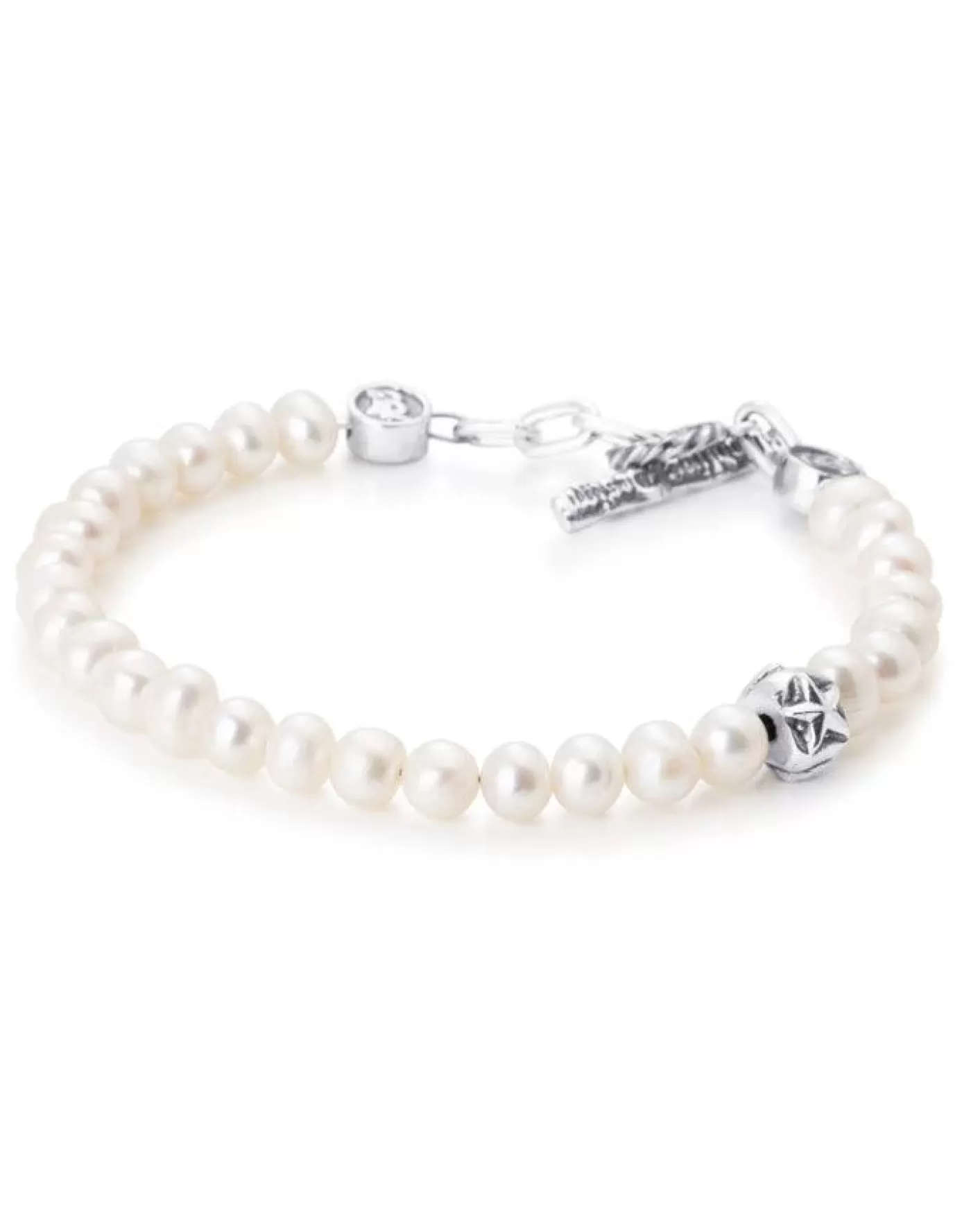 Bloodline Design Petite Pearl Trilogy Bracelet WhitePearl Cheap