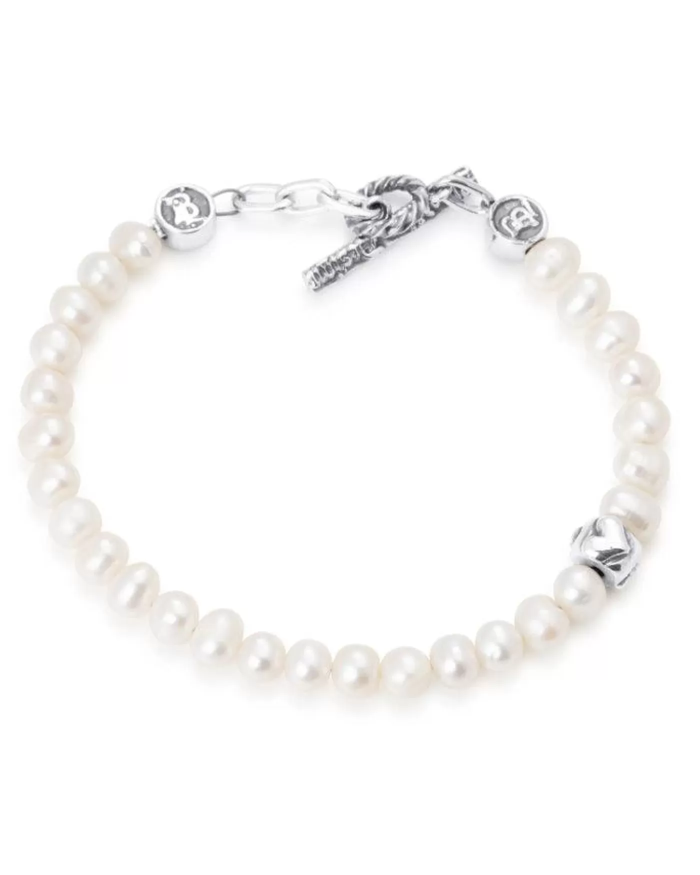 Bloodline Design Petite Pearl Trilogy Bracelet WhitePearl Cheap