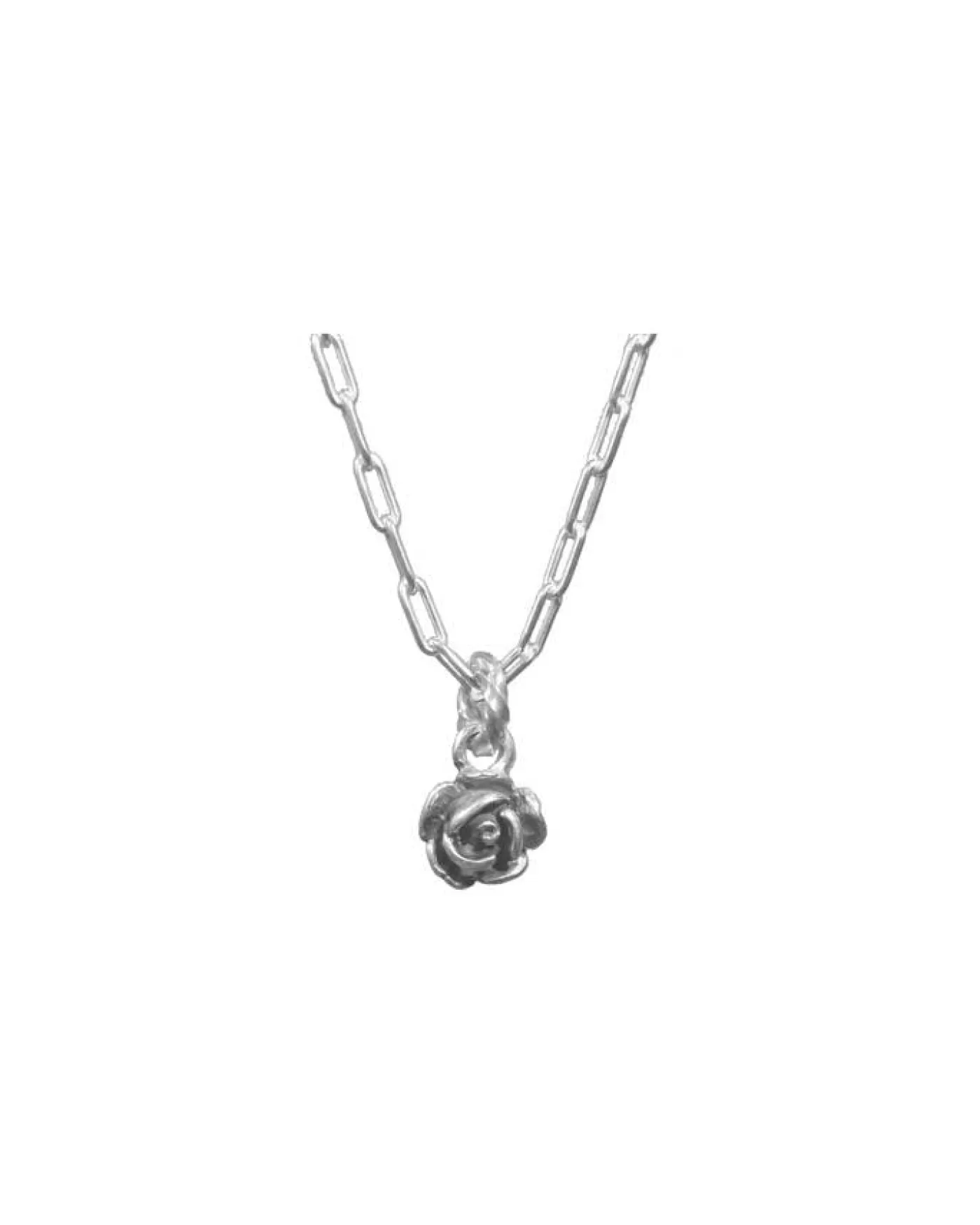 Bloodline Design Single Rose Necklace SterlingSilver Sale