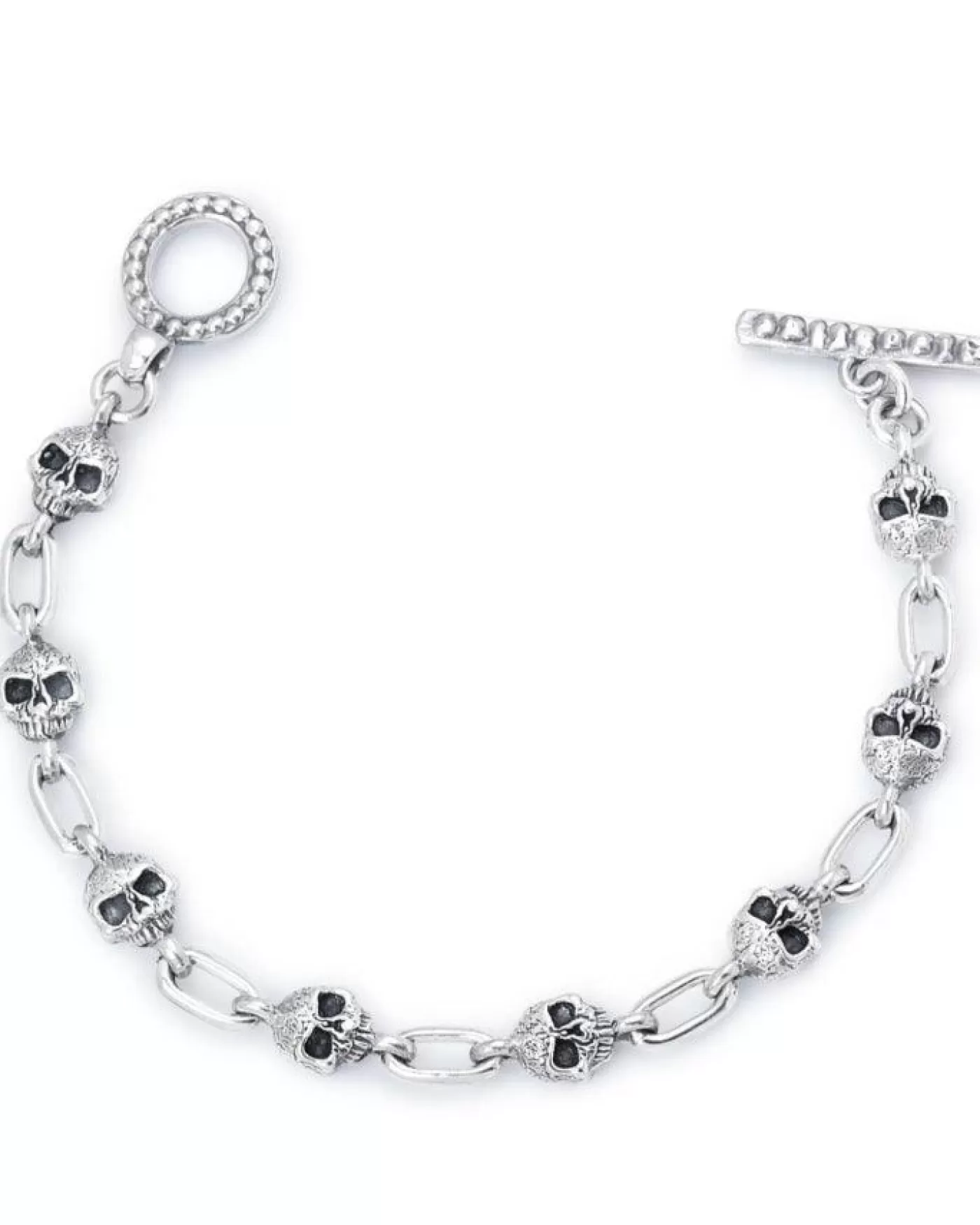 Bloodline Design Skull Link Bracelet SterlingSilver Best