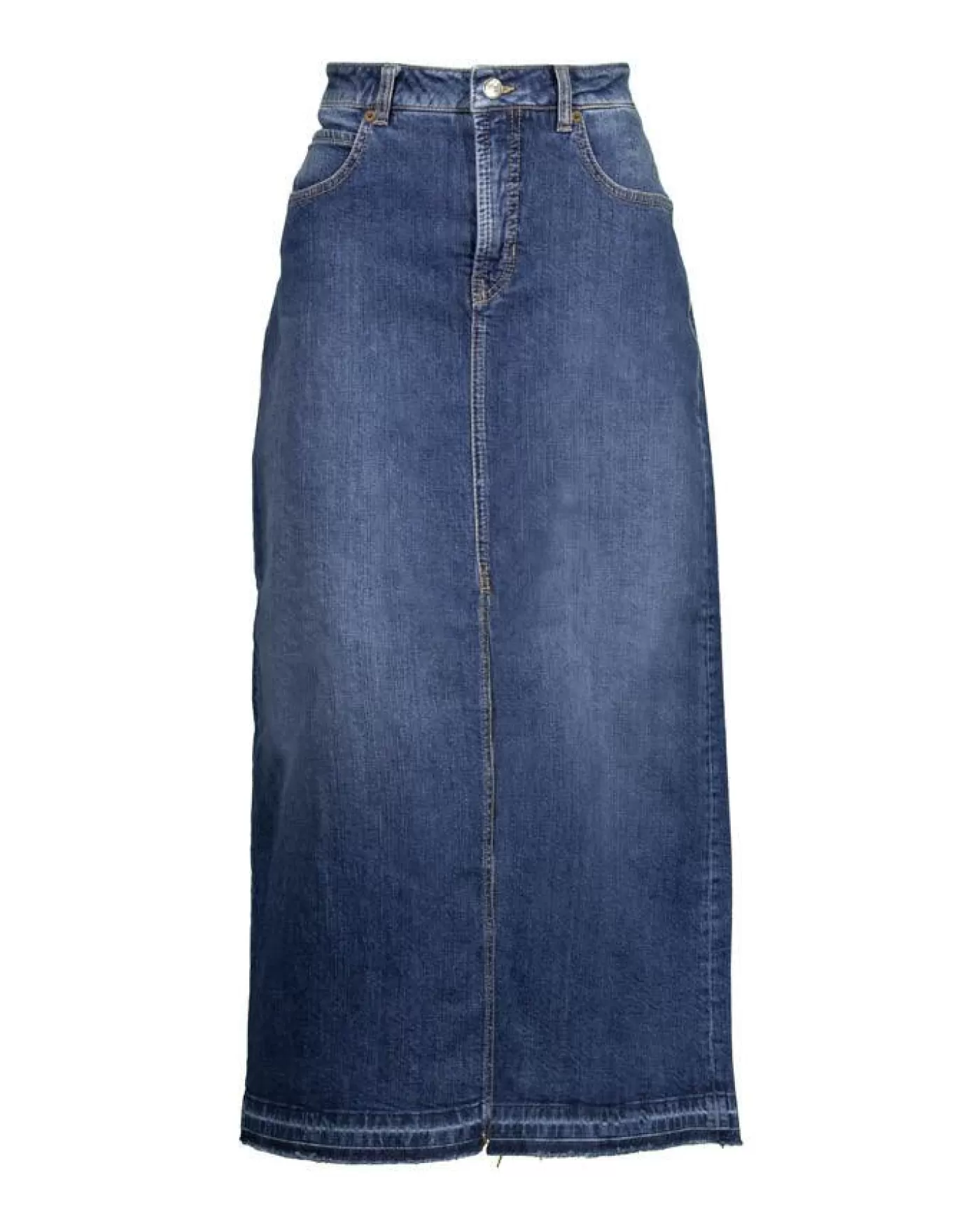 Cambio Hailey Slit Denim Jean Midi Skirt DARKPREPPYUSEDOPENHEM Store