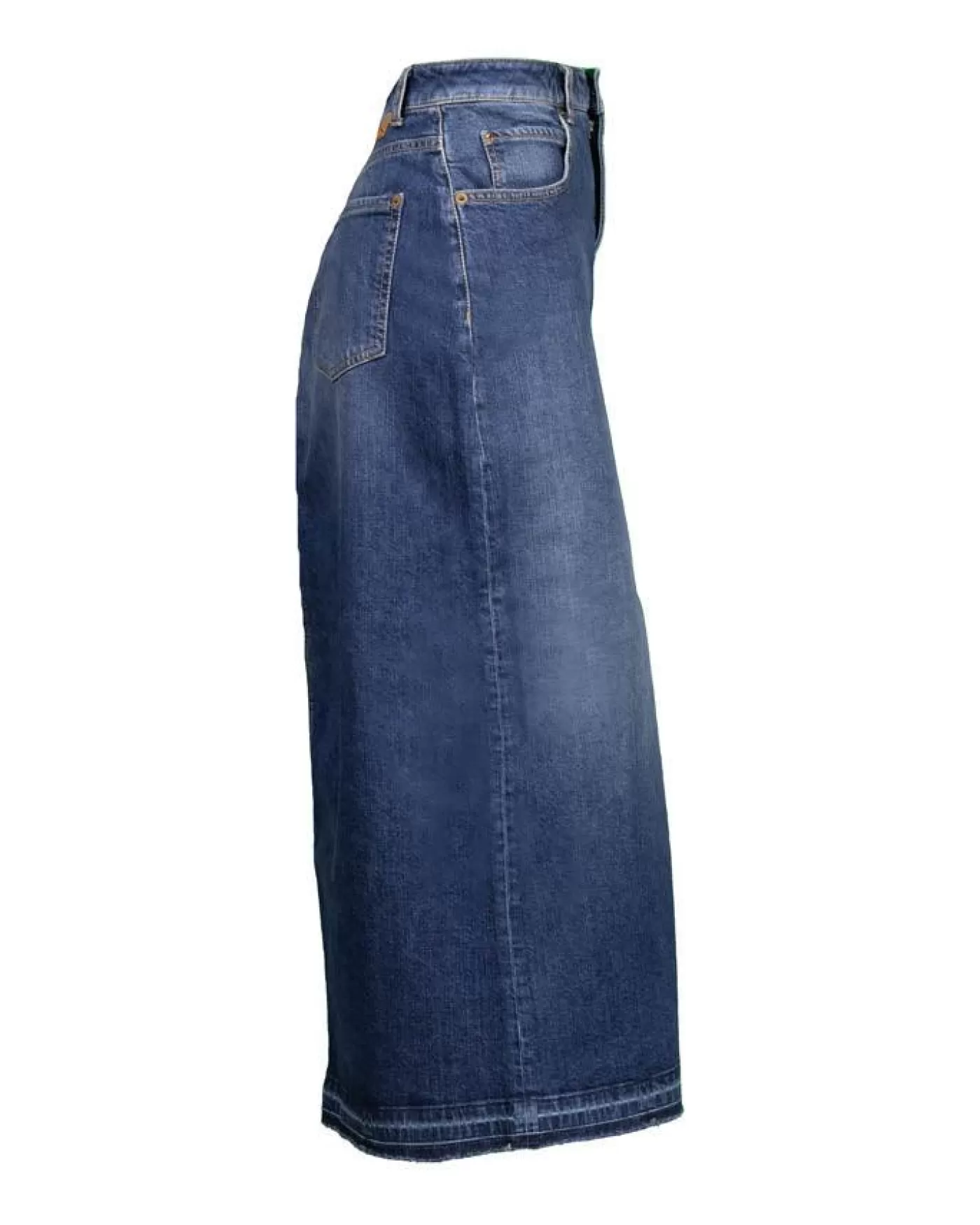 Cambio Hailey Slit Denim Jean Midi Skirt DARKPREPPYUSEDOPENHEM Store