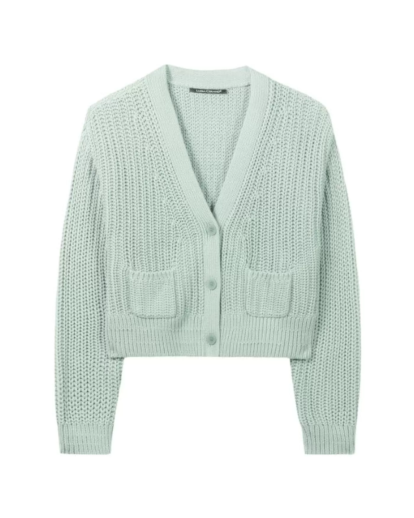 Luisa Cerano Chunky Knit Short Cardigan 322-MINT Fashion