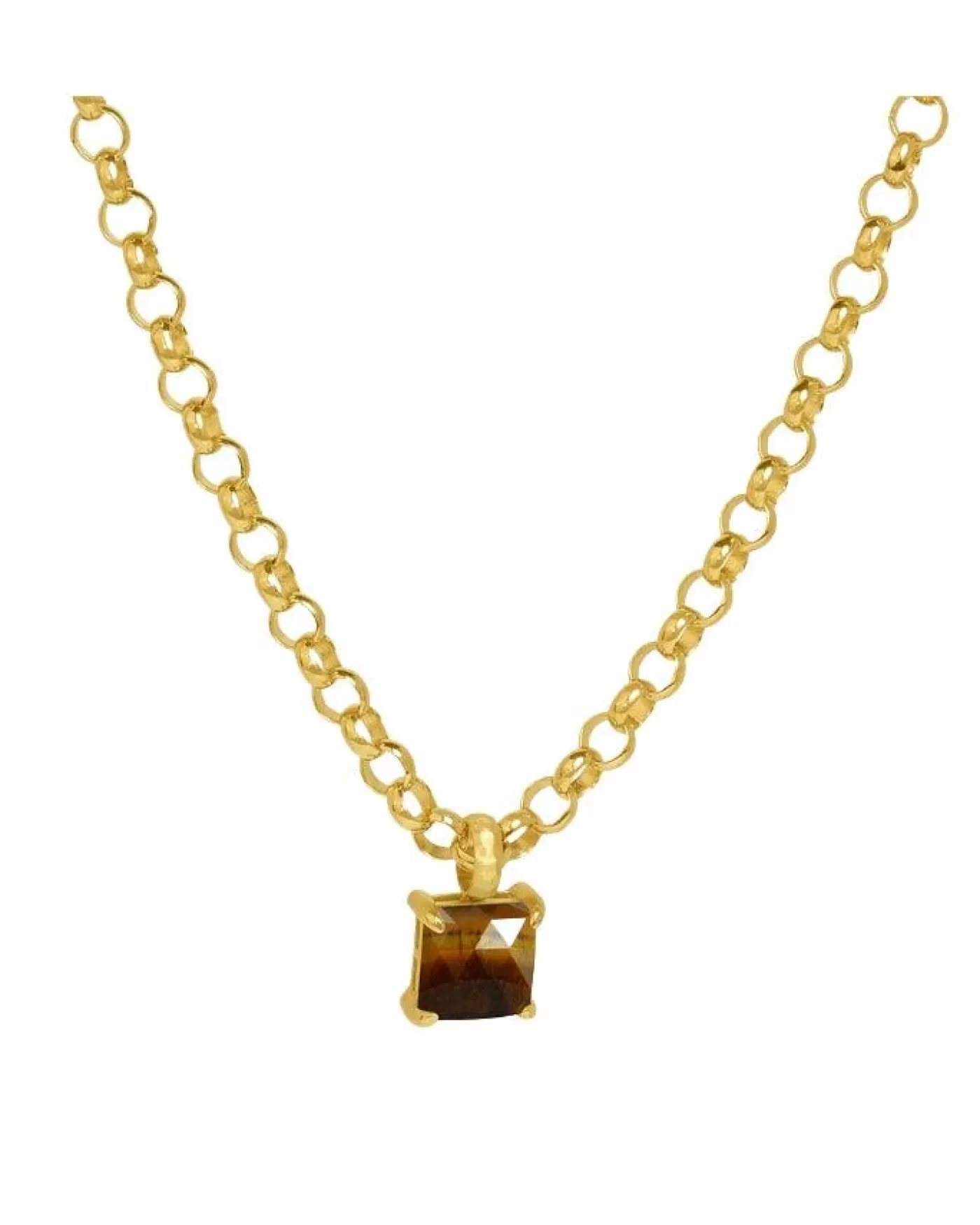 Dean Davidson Nomad Statement Gemstone Necklace GOLD/TIGERSEYE Clearance