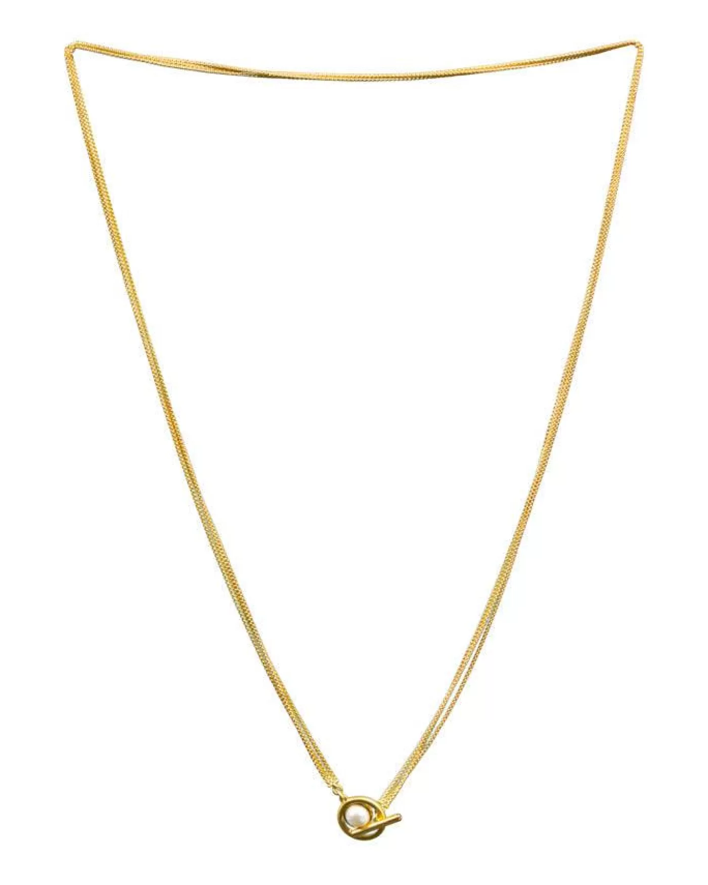 Dean Davidson Signature Layered Statement Chain GOLD/PEARL Store