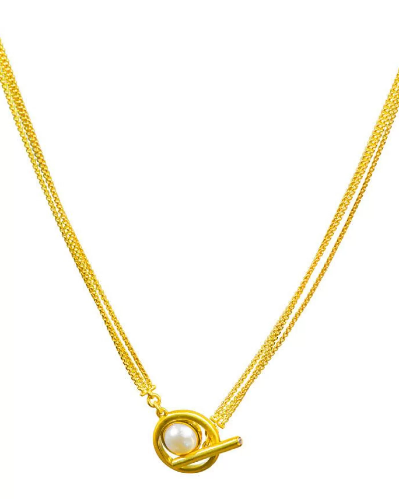 Dean Davidson Signature Layered Statement Chain GOLD/PEARL Store