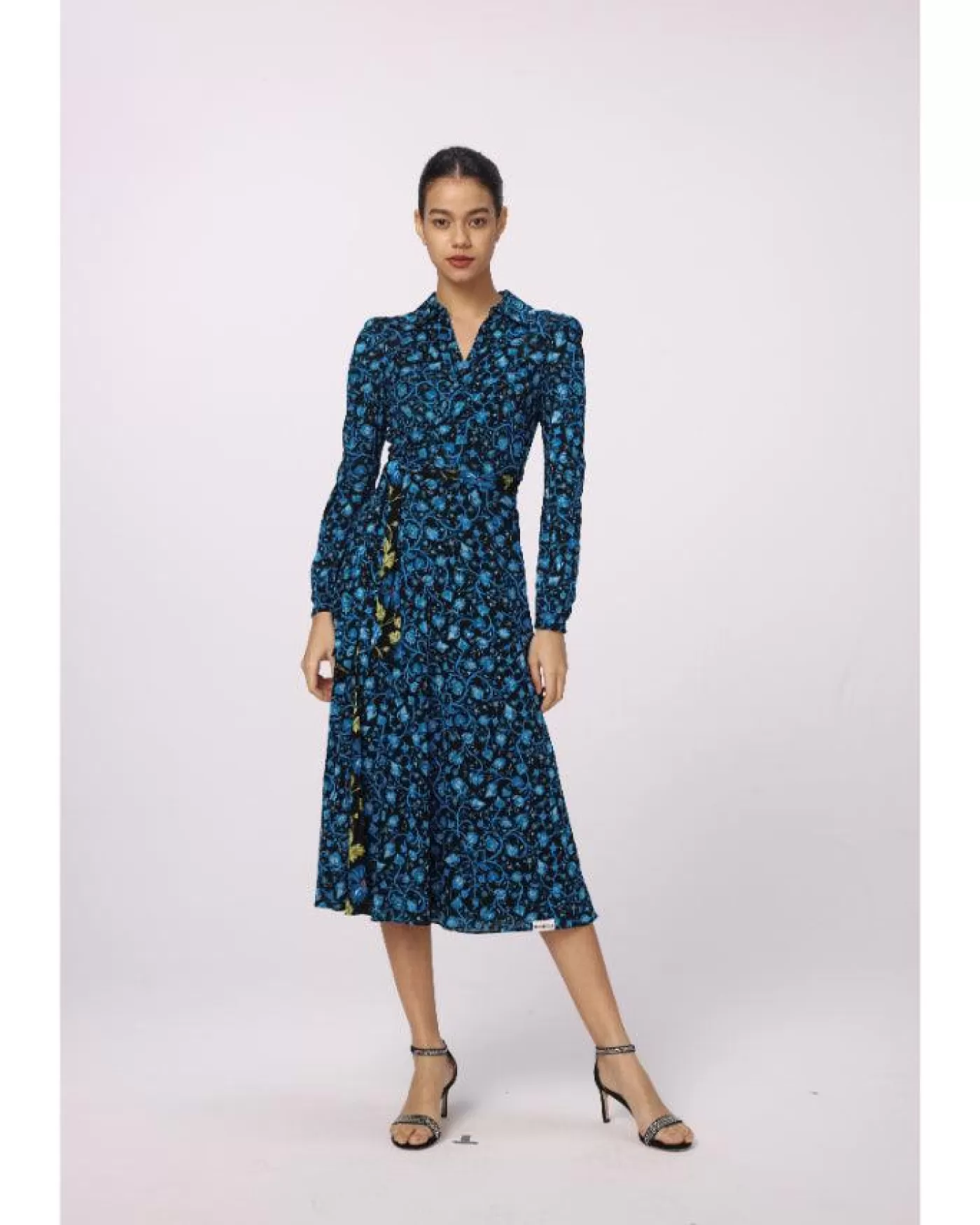 Diane Von Furstenberg Phoenix Reversible Mesh Wrap Dress HENDRIXFLORALTEAL/FLEETWOODFOLKBLUE Shop