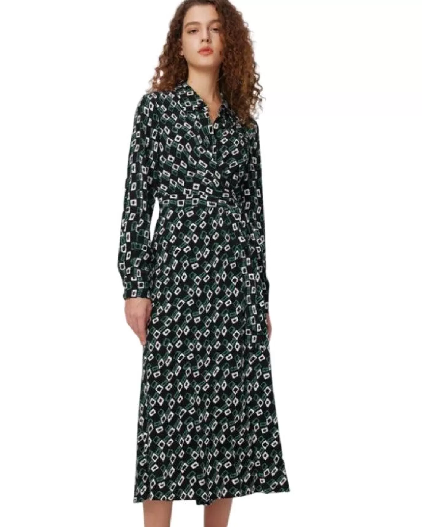 Diane Von Furstenberg Tori Dress CHAINSPOTSBLACKSM Outlet