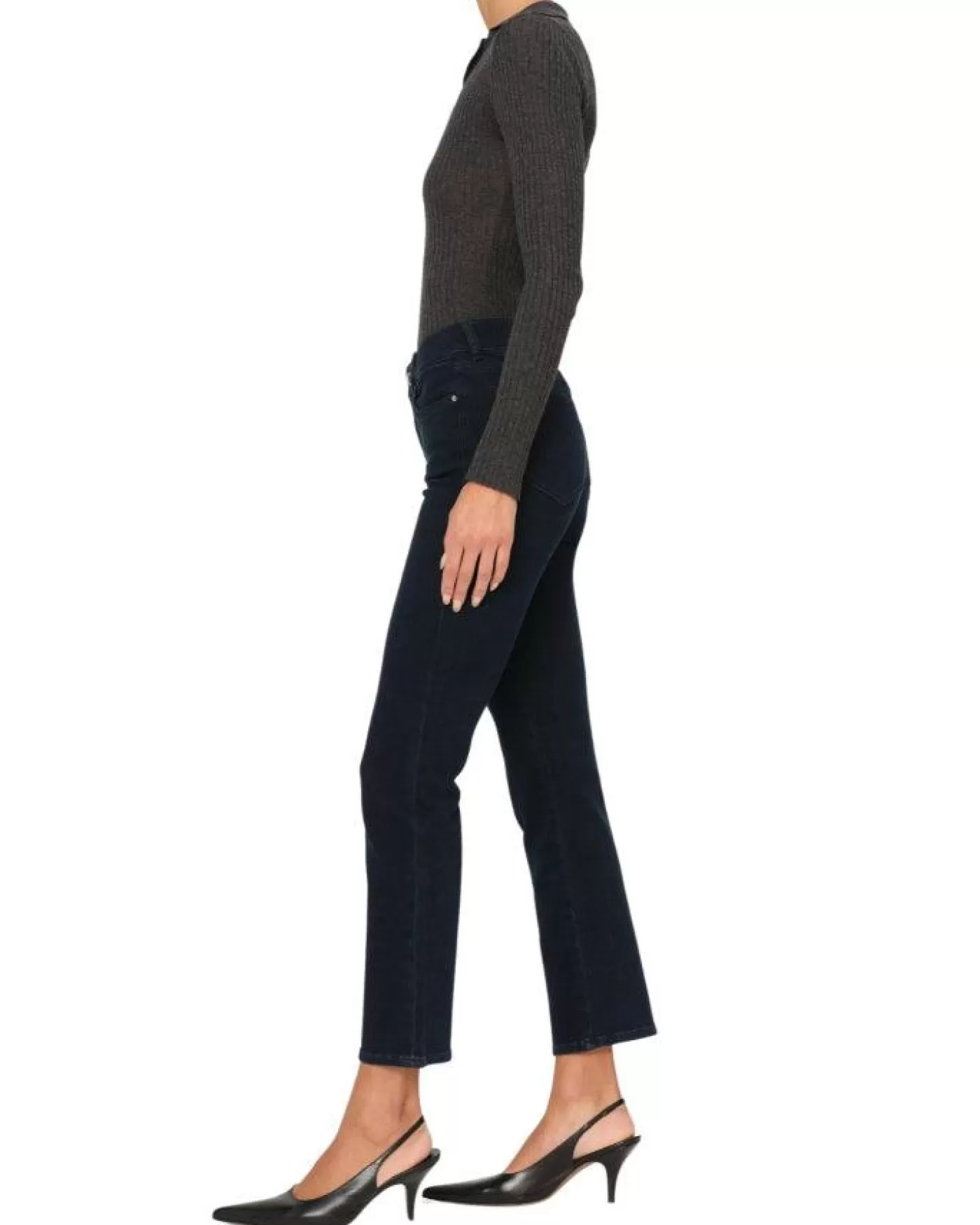 DL1961 Mara Mid Rist Straight Leg Jean DARKCLEAN Hot
