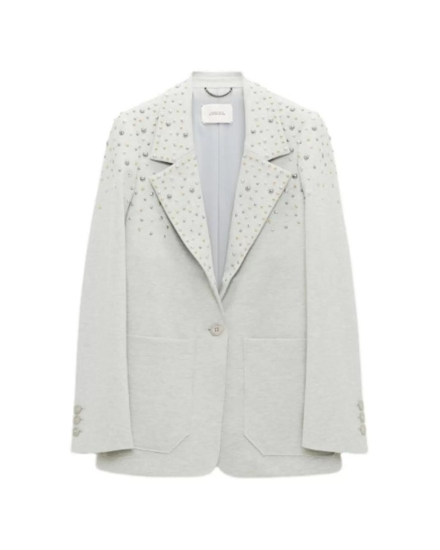 Dorothee Schumacher Emotional Essence Studded Jacket LIGHTGREY Clearance