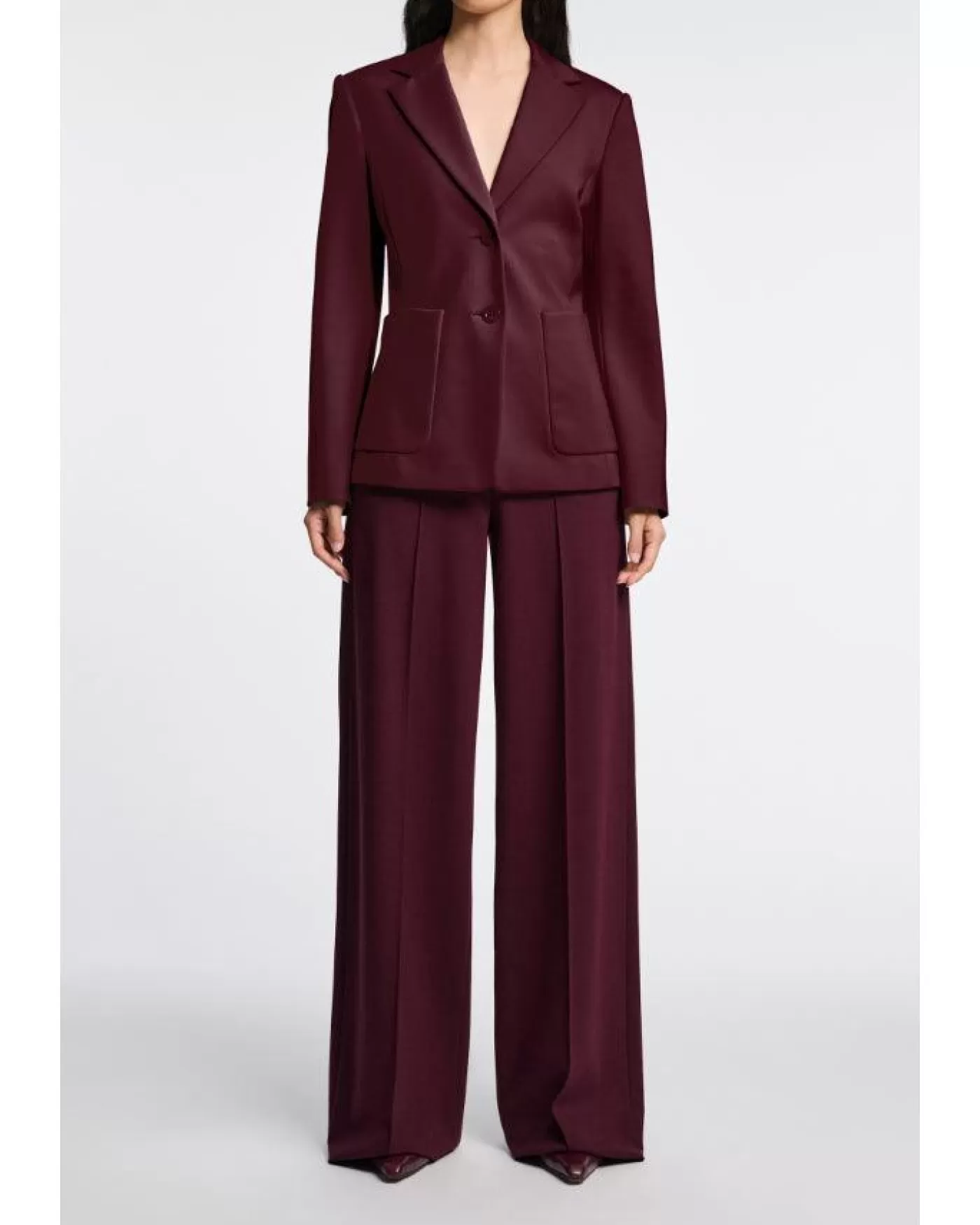 Dorothee Schumacher Emotional Essence Wide Leg Pants Dark Burgundy DARKBURGUNDY Hot