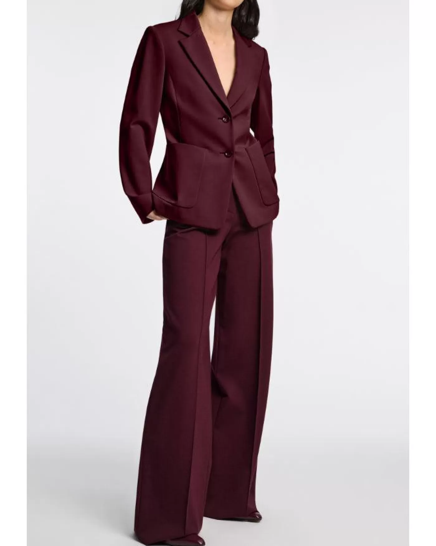 Dorothee Schumacher Emotional Essence Wide Leg Pants Dark Burgundy DARKBURGUNDY Hot