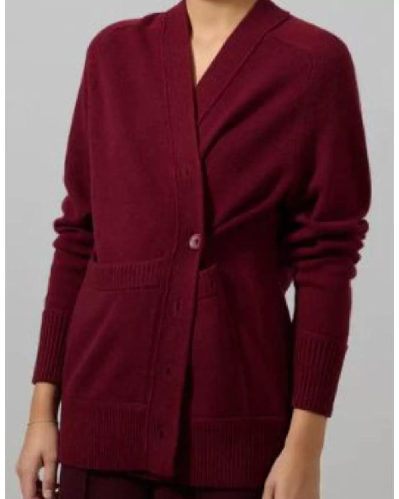 Dorothee Schumacher Modern Statement Cardigan BURGUNDY New