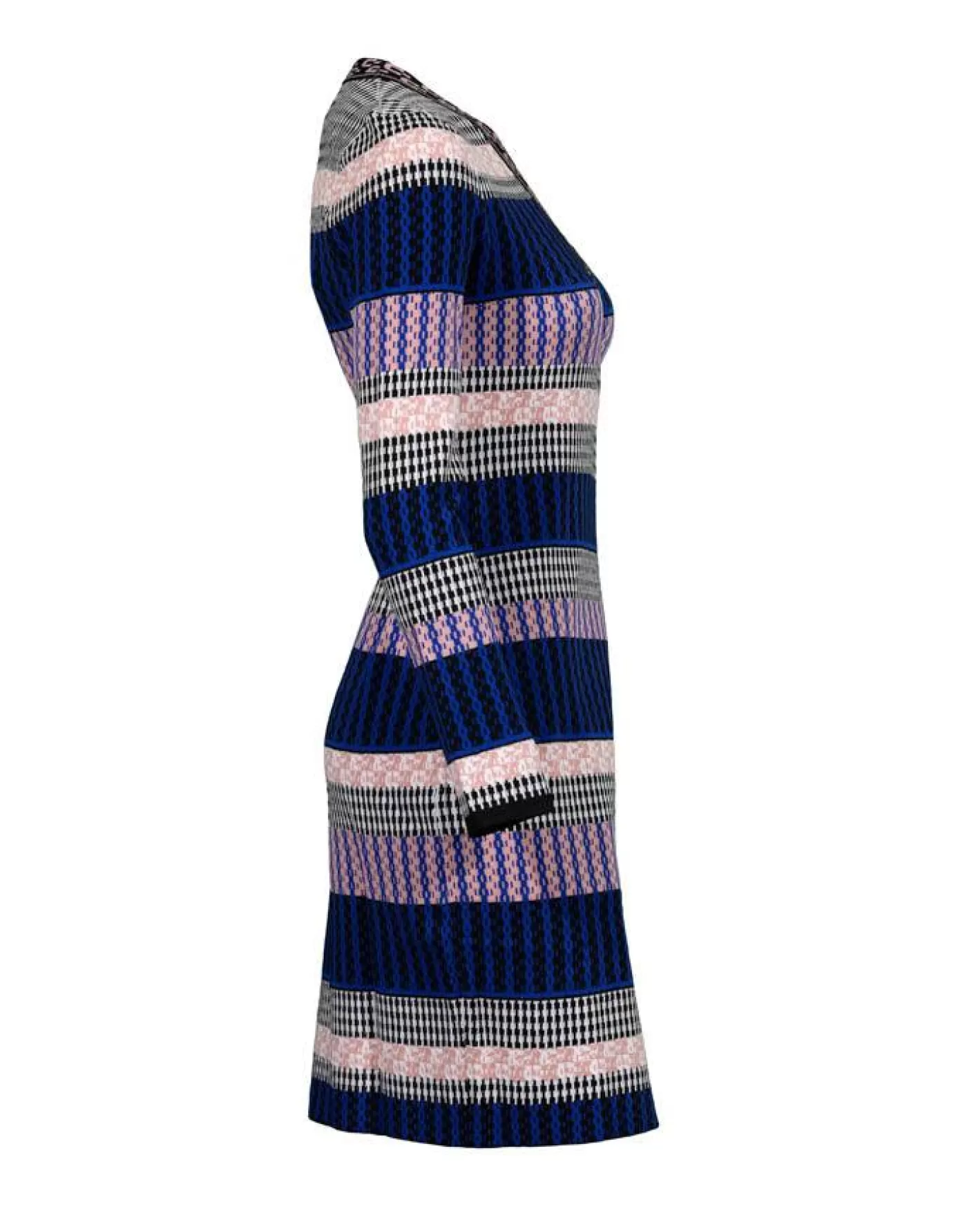 Diane Von Furstenberg DVF Melita Dress MULTICOLORKNITSTRIPEPINK/NAVY Hot