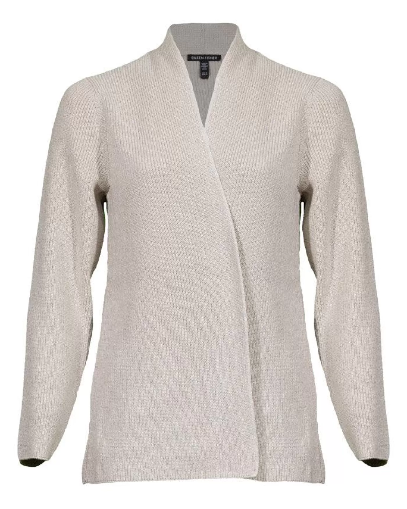 Eileen Fisher Cotton Crepe Open Cardigan Dove Flash Sale