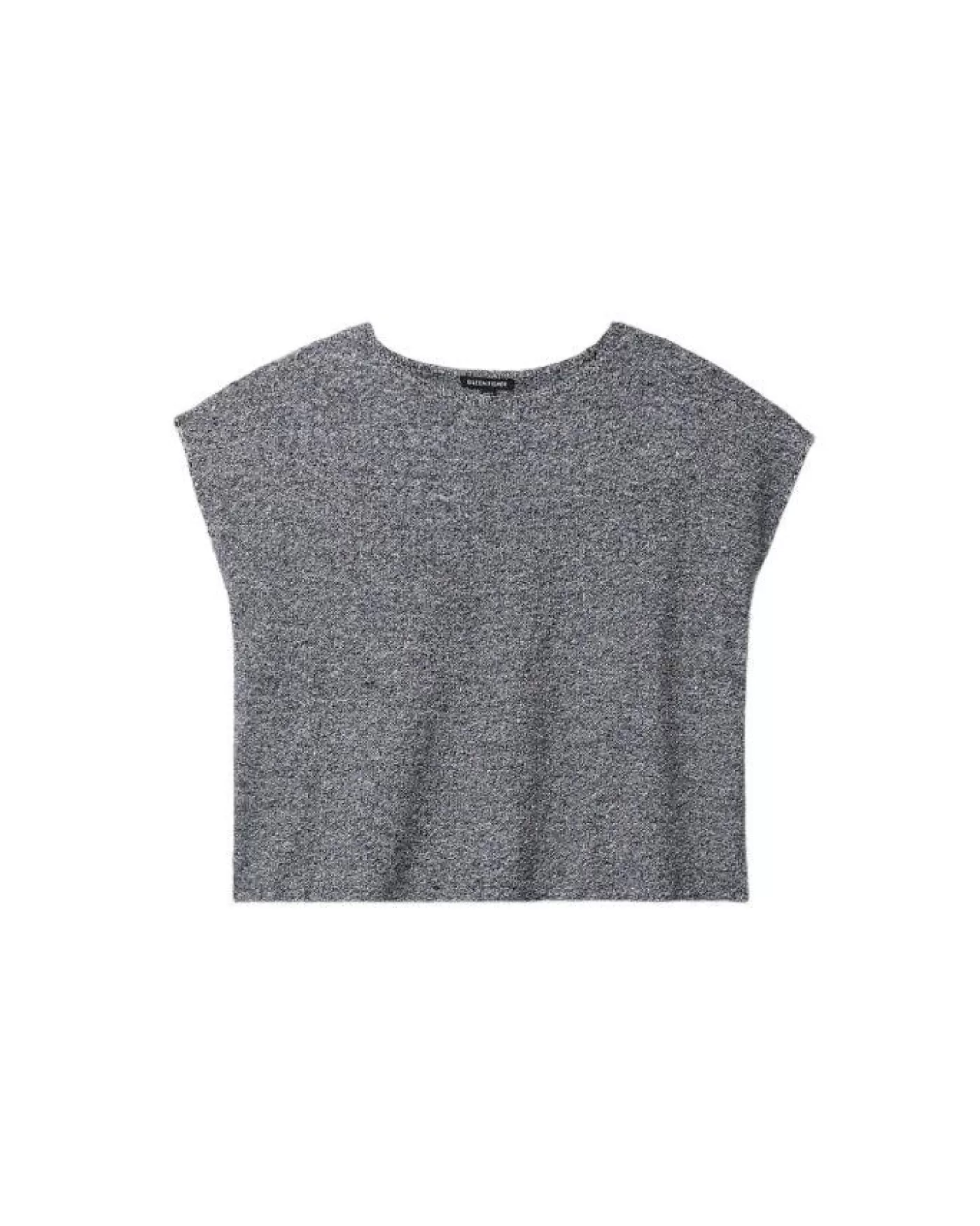 Eileen Fisher Crew Neck Box Top Black White Black/White Cheap