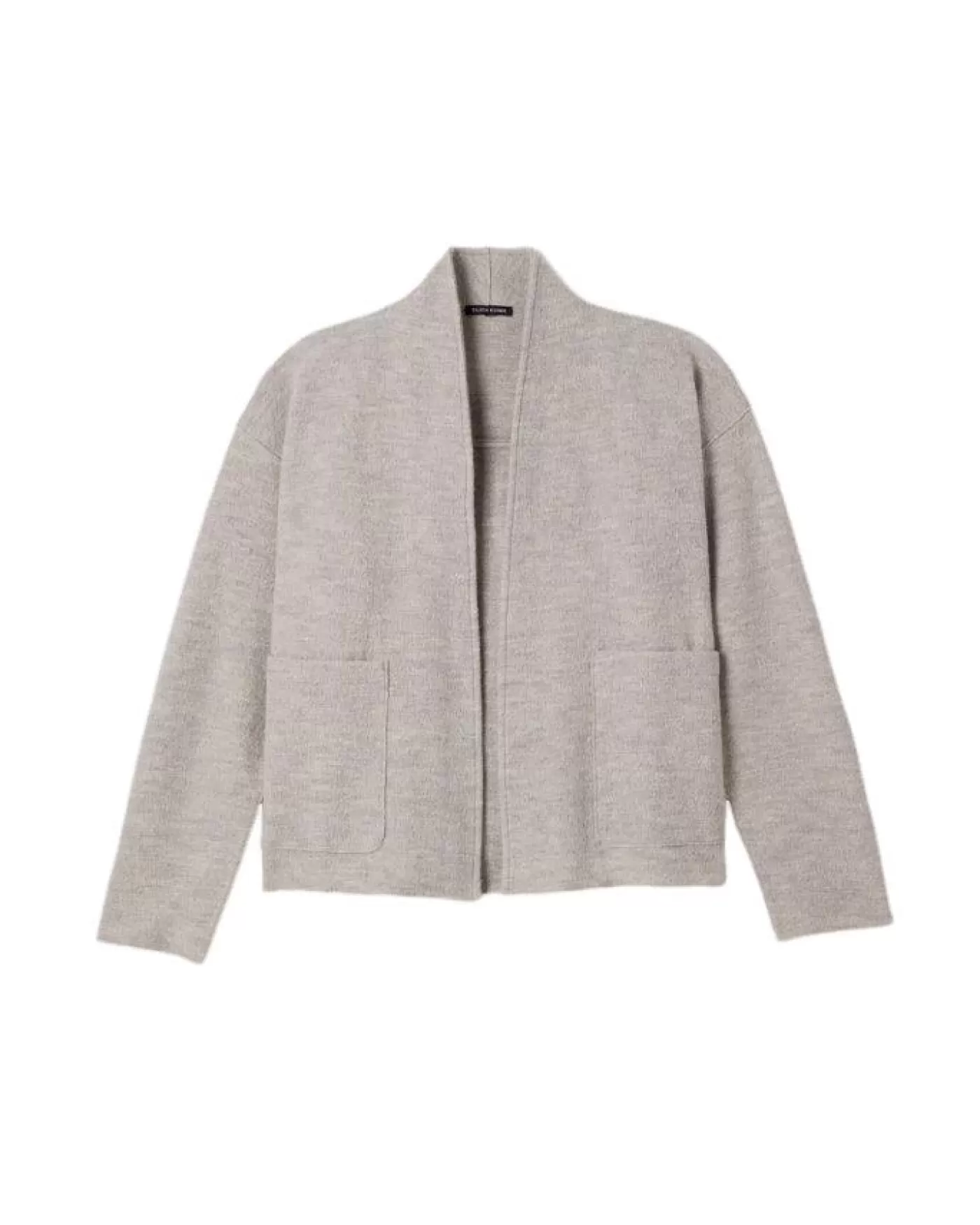 Eileen Fisher Lightweight Boiled Wool High Collar Jacket Dove Online