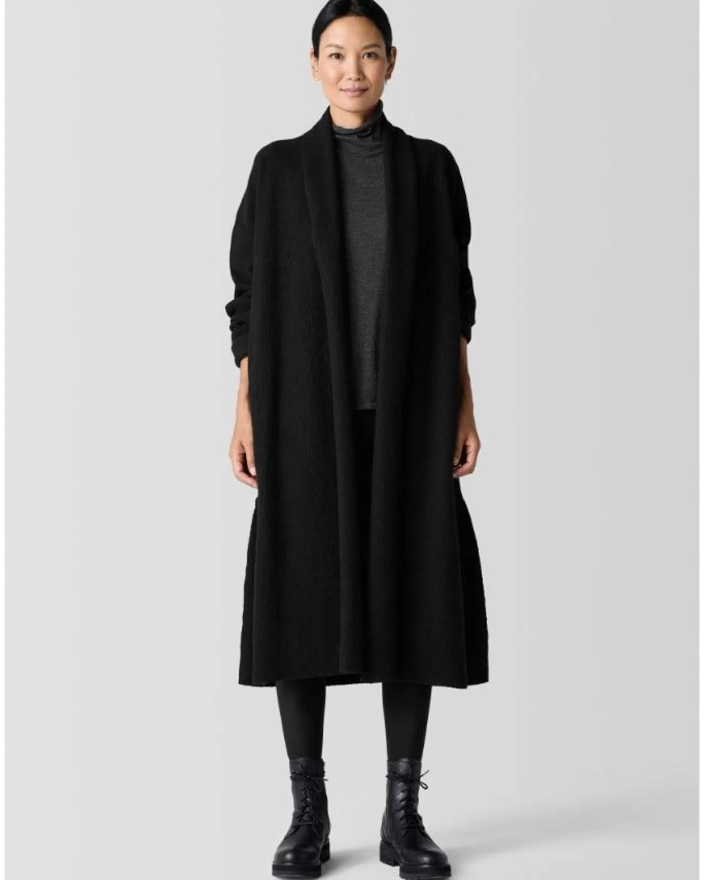 Eileen Fisher Lightweight Boiled Wool Icon Coat Online