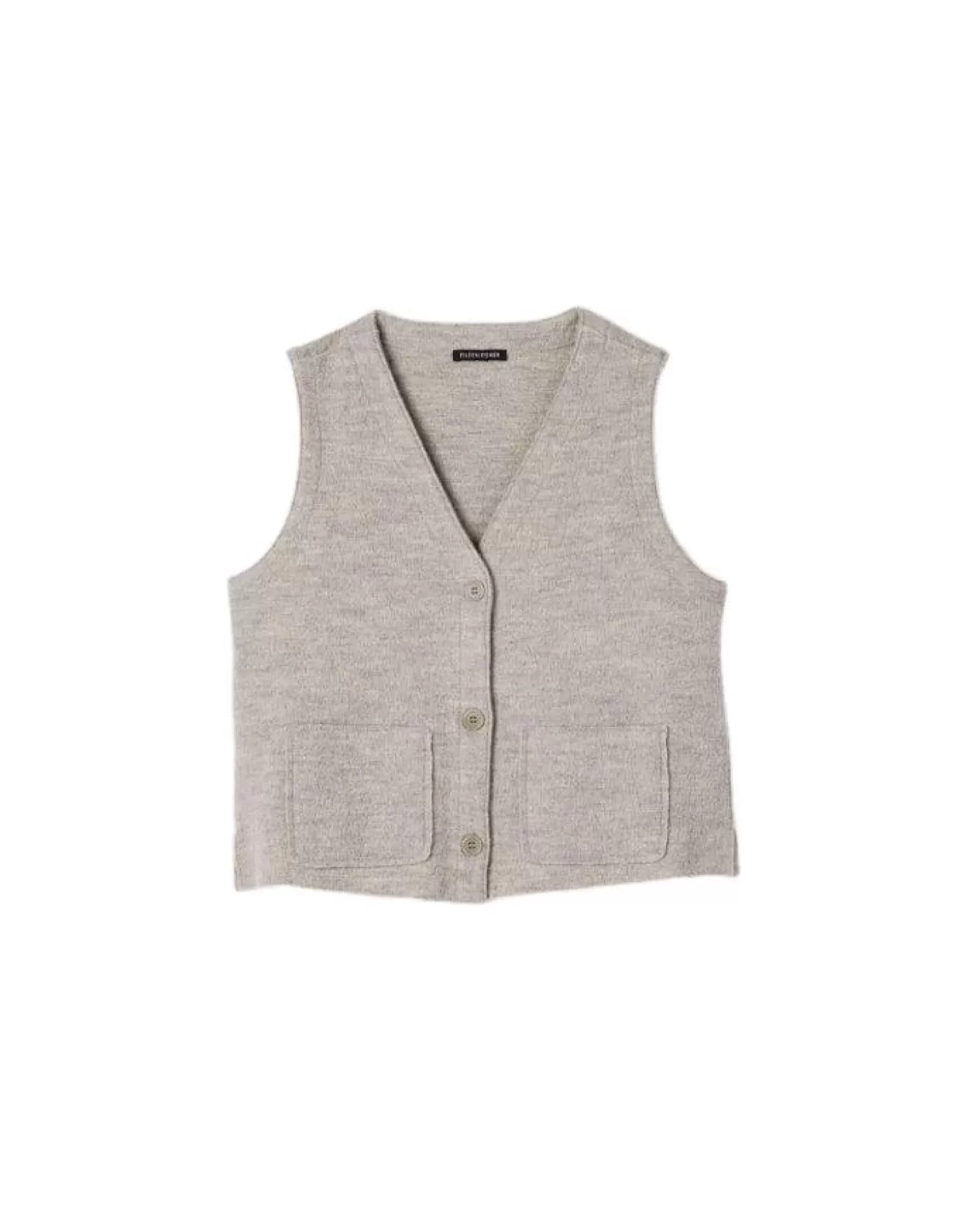 Eileen Fisher Lightweight Boiled Wool Vest Dove Cheap