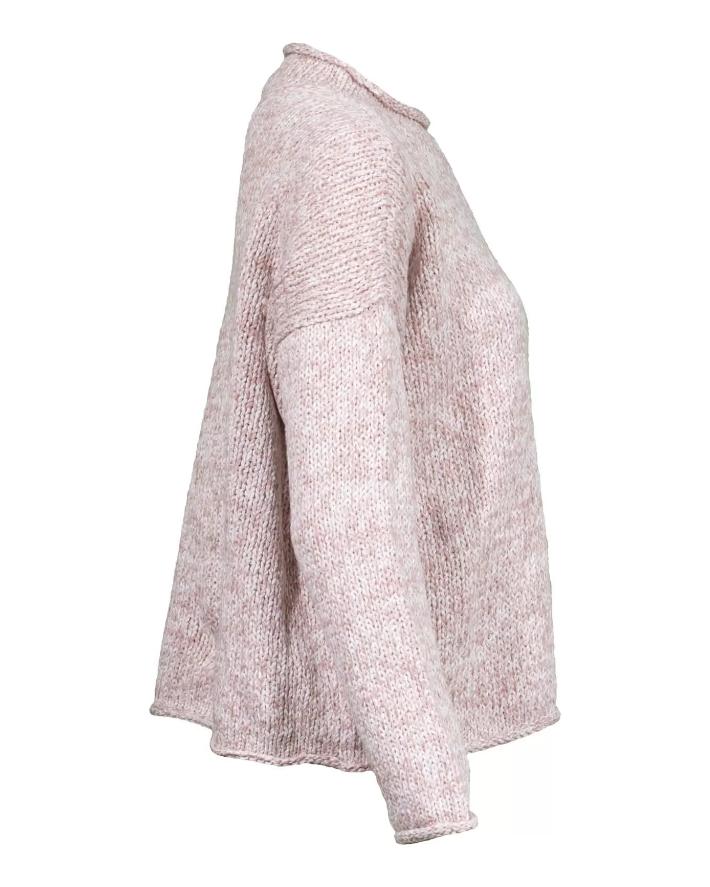 Eileen Fisher Orgain Cotton Funnel Neck Sweater OPAL Clearance