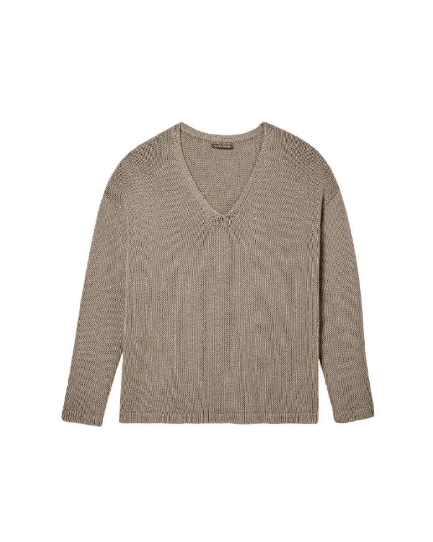 Eileen Fisher Peruvian Organic Cotton Cord Jersey V-Neck Sweater Store