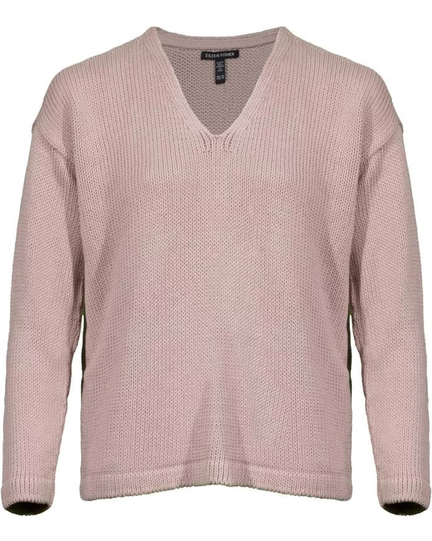 Eileen Fisher Peruvian Organic Cotton Cord Jersey V-Neck Sweater Store
