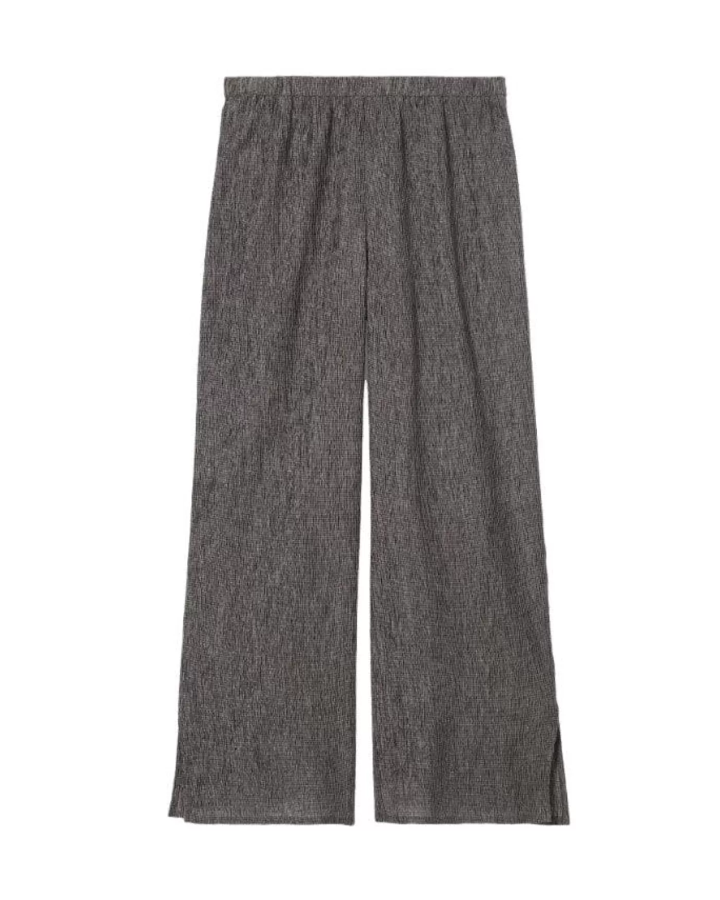 Eileen Fisher Plisse Wide Leg Ankle Pant Taupe Shop
