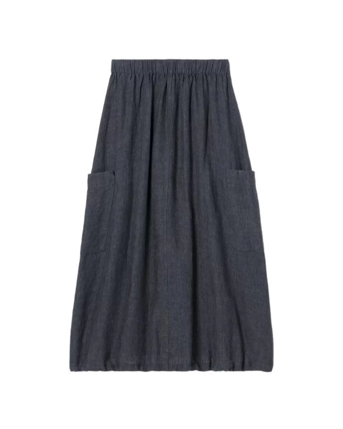 Eileen Fisher Washed Organic Linen Délavé Cargo Skirt Graphite Best Sale