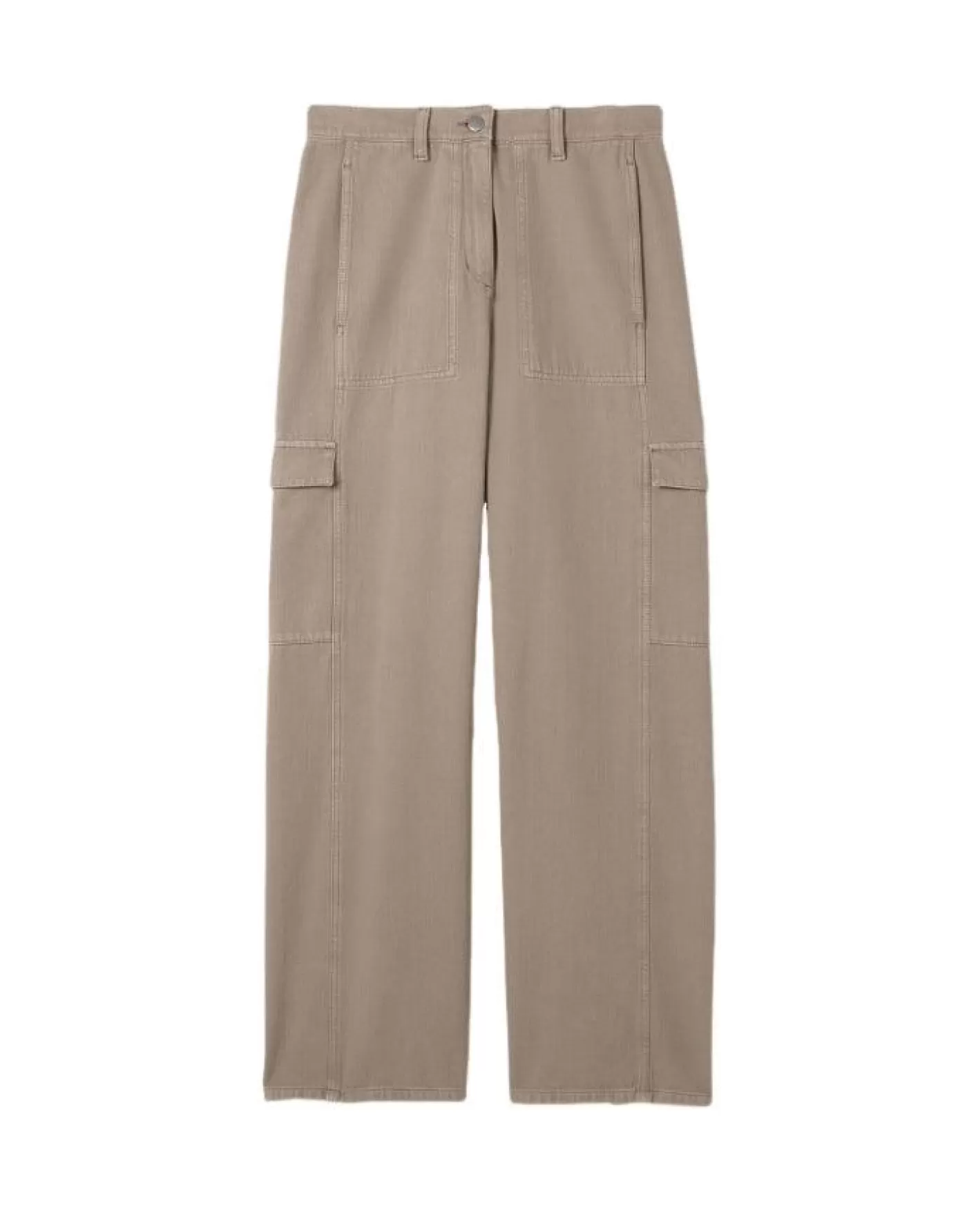Eileen Fisher Wide Leg Cotton Utility Cargo Pant REED Best