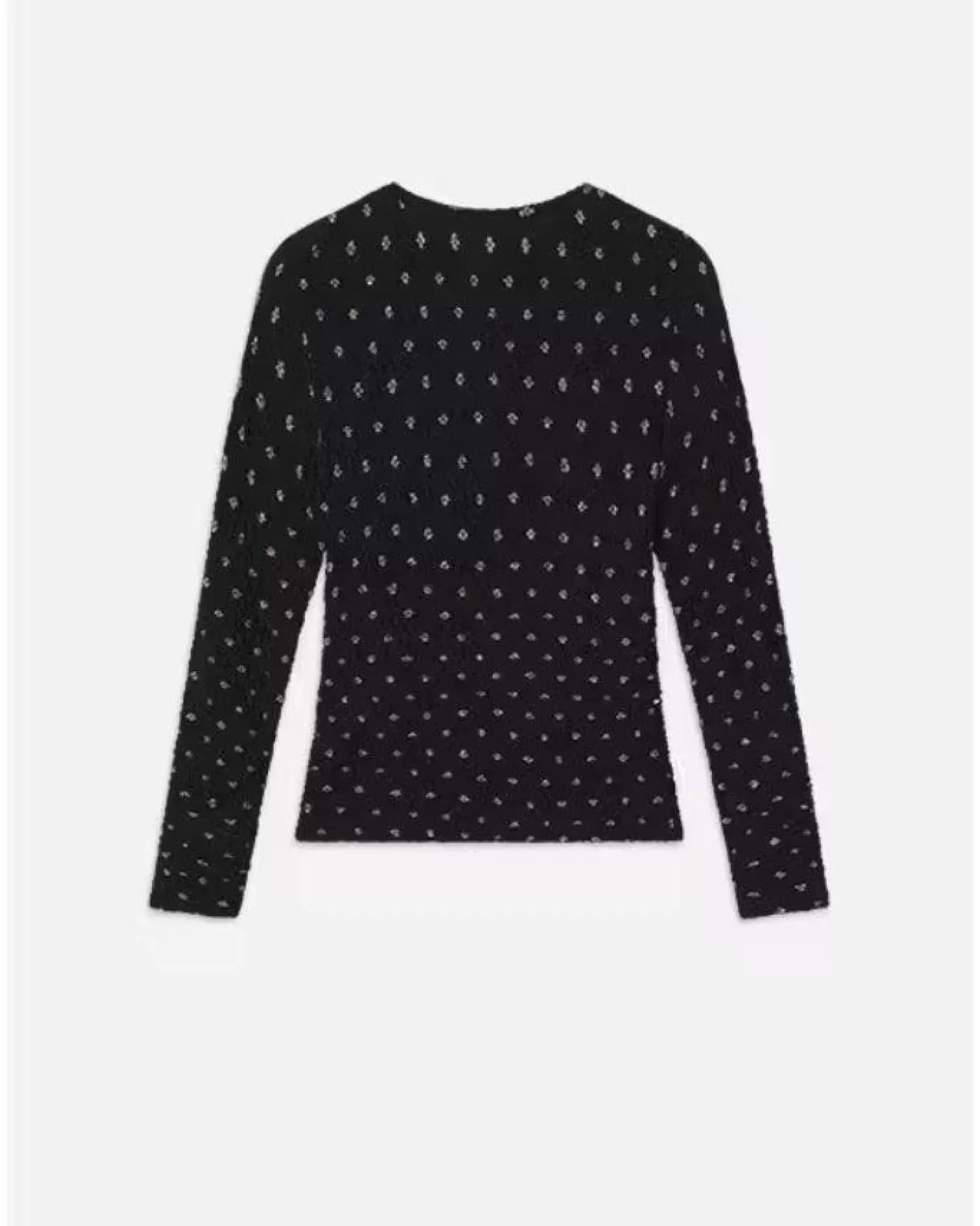 Frame Dotted Stretch Mesh Top BLACKMULTI Shop