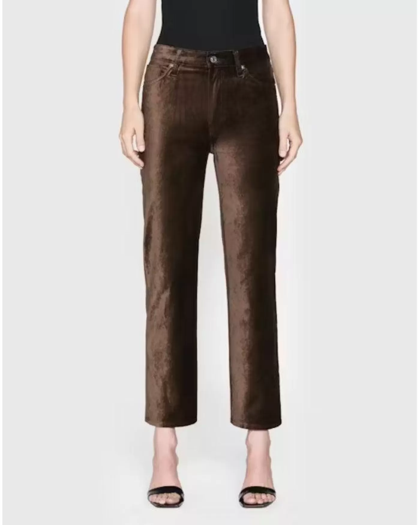 Frame Le Sleek Straight Velveteen Pant PEPPERCORNVELVET Shop