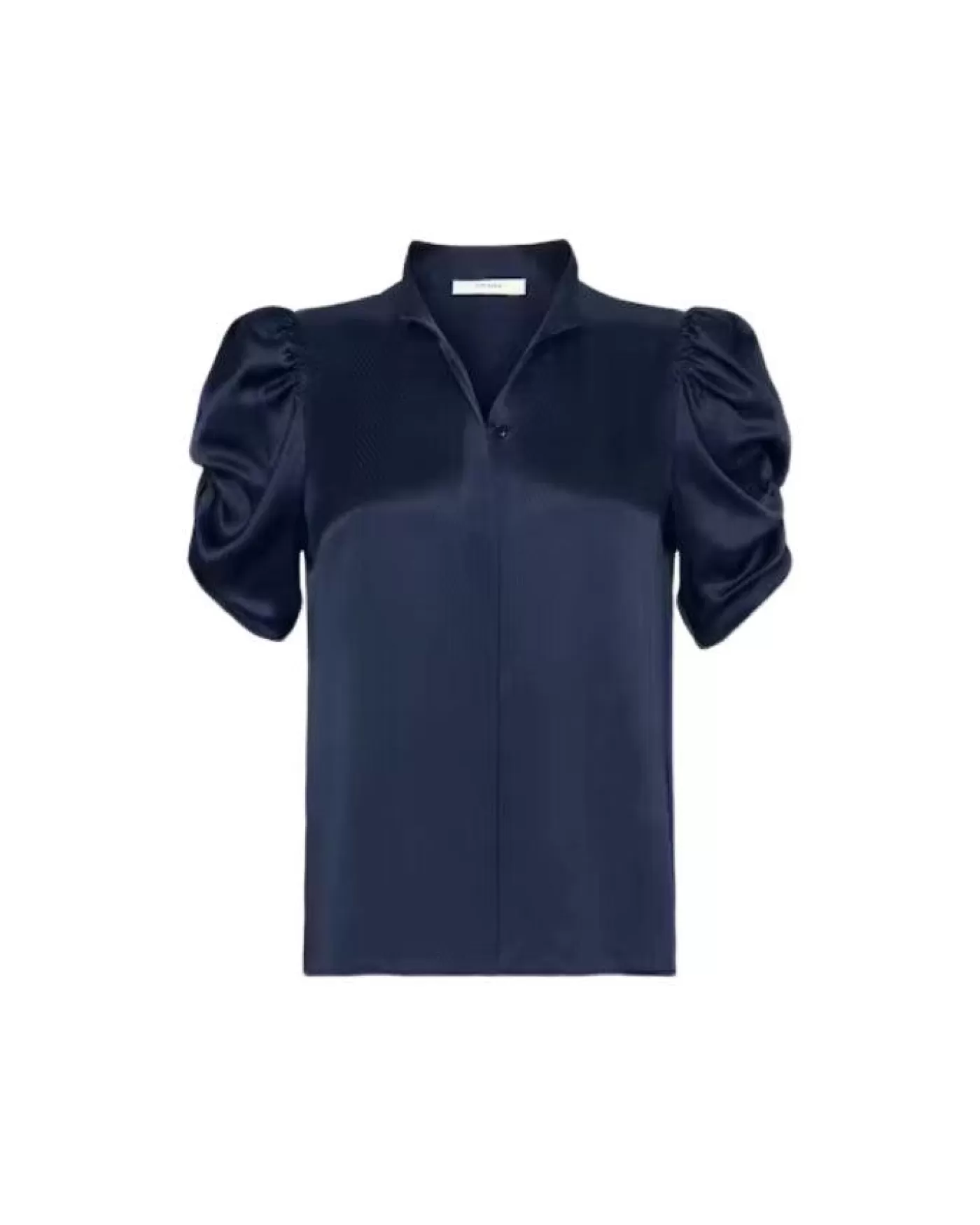 Frame Puff Sleeve Blouse Navy Fashion