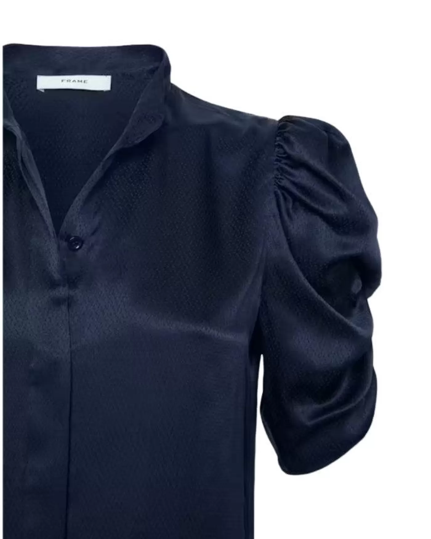 Frame Puff Sleeve Blouse Navy Fashion