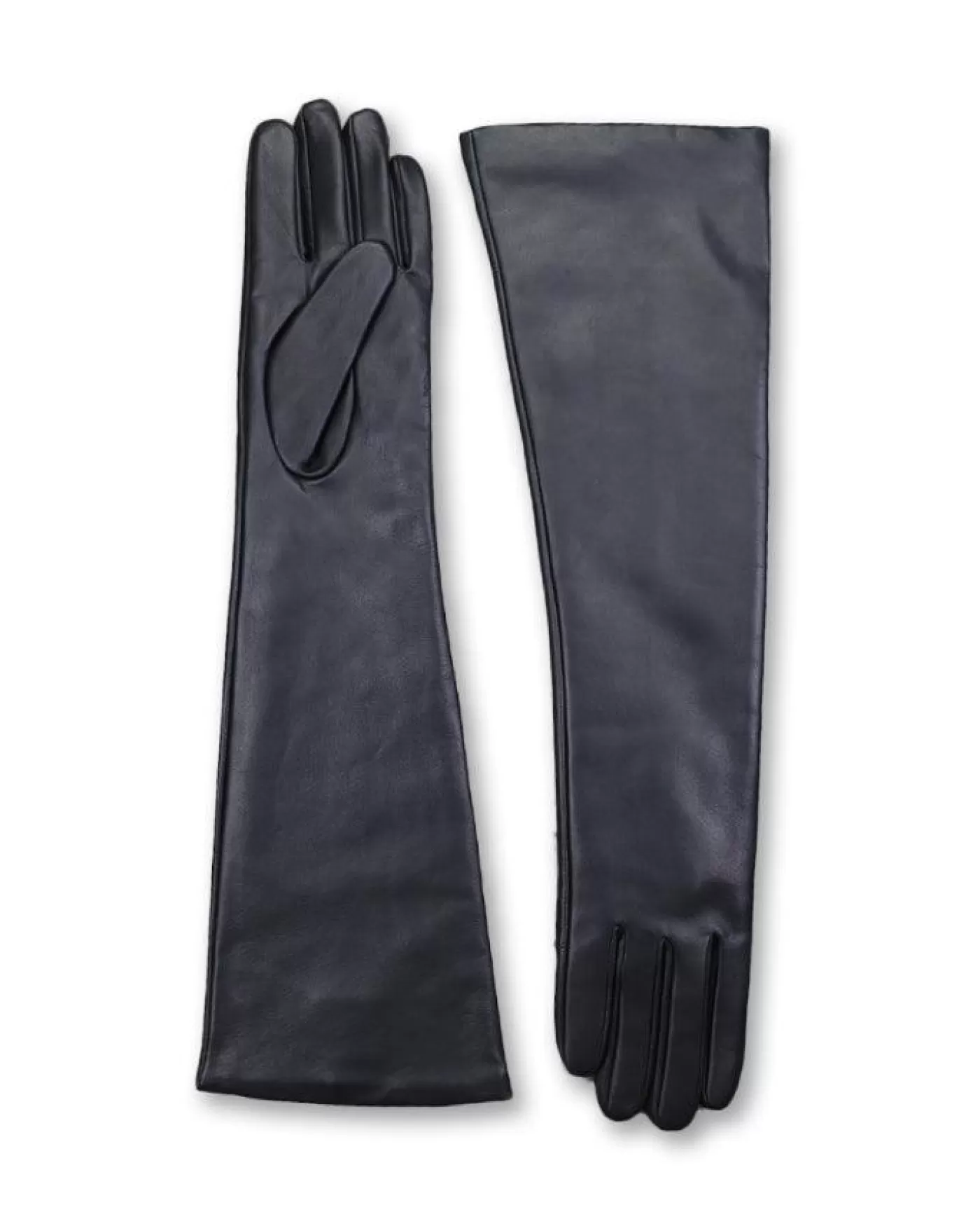 HiSO Elbow Length Leather Slouchy Gloves Black Store