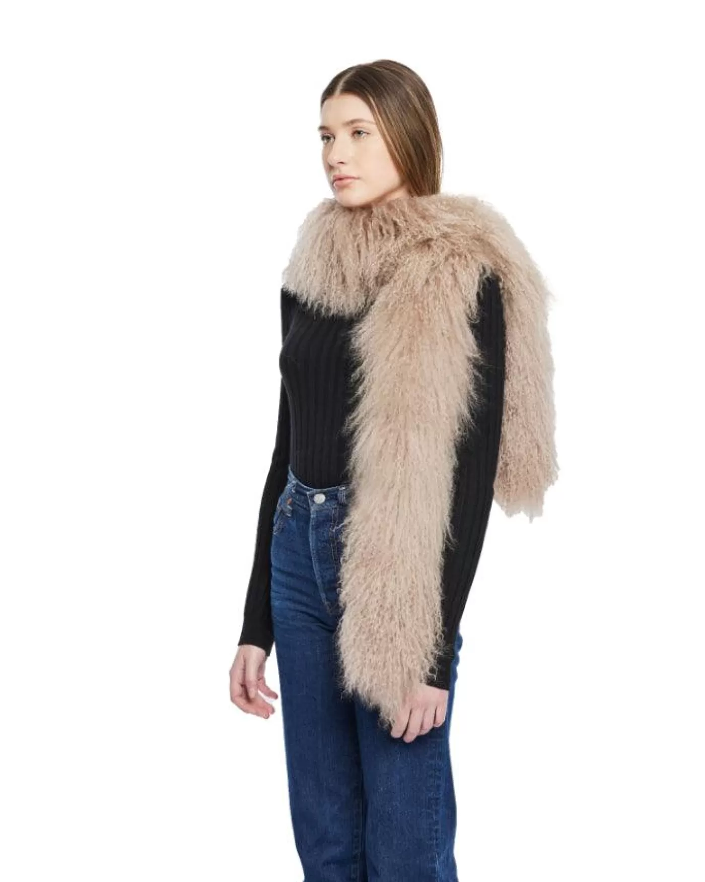 HiSO Toscana Shearling Boa Tube Scarf Online