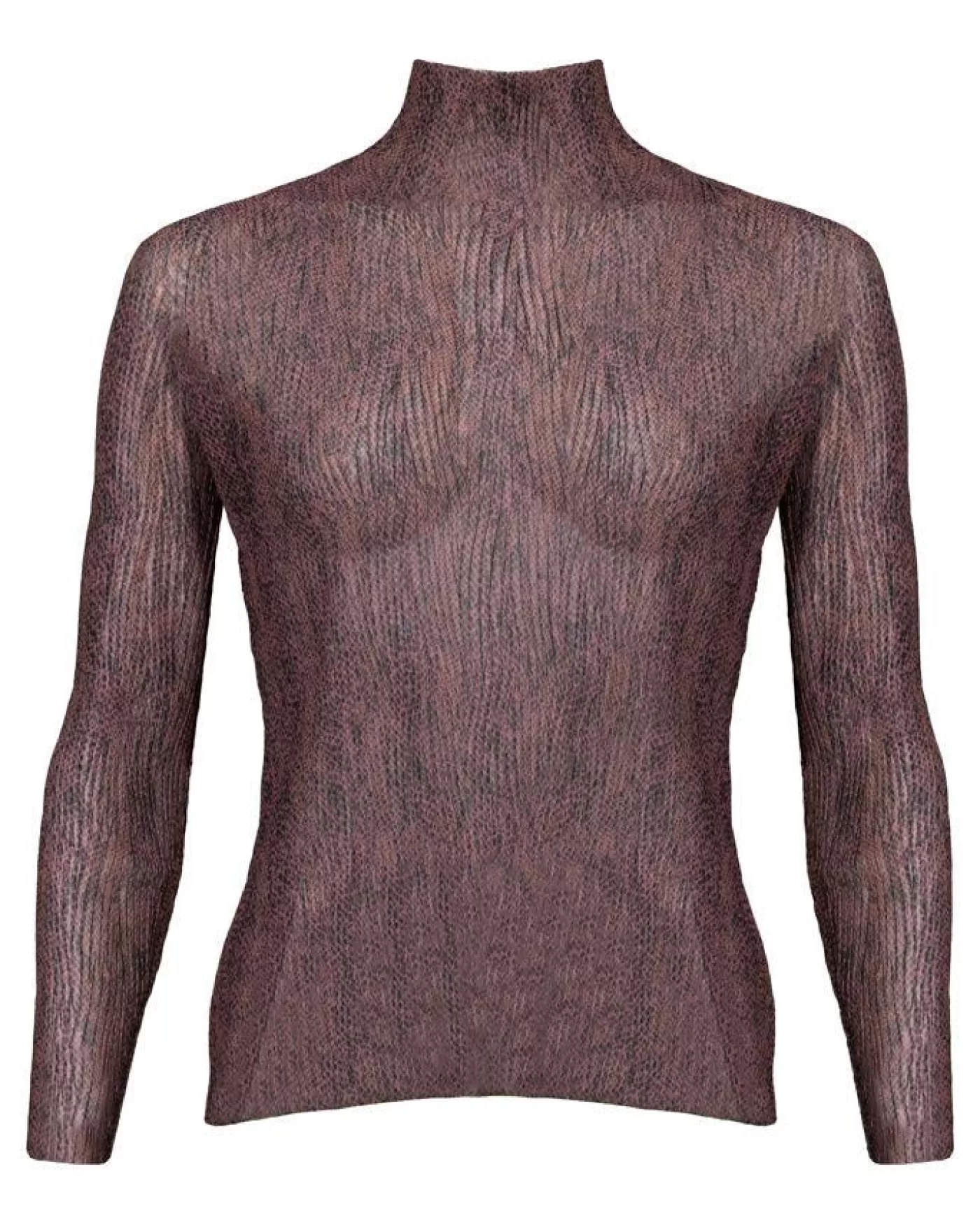 Boss Hugo Emata Snake Print Tulle Top PLUM Cheap