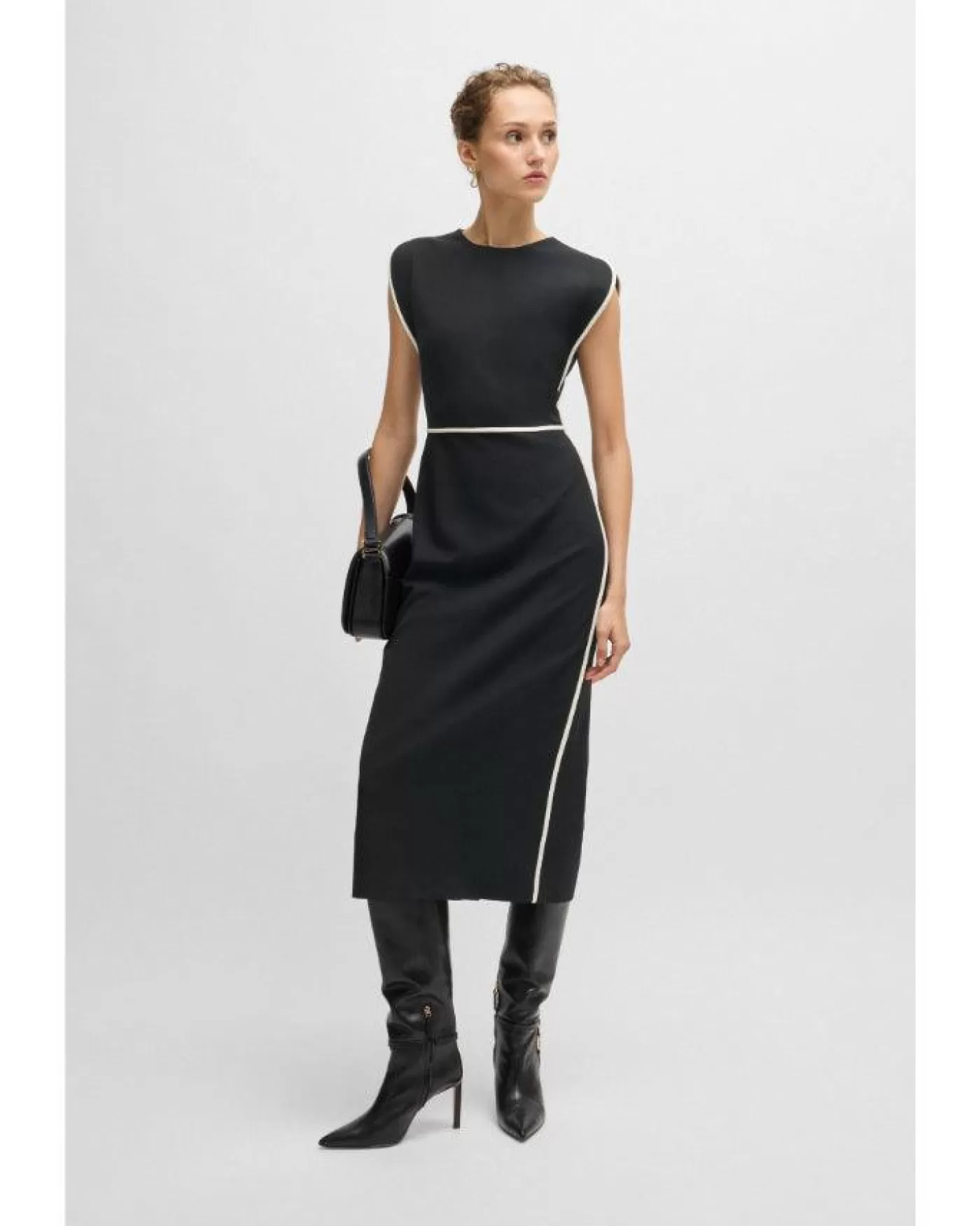 Hugo Detira Sleeveless Dress Black Cheap