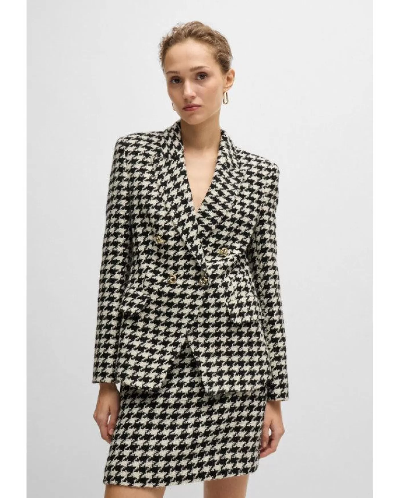 Hugo JIA-DB2 Houndstooth Jacket 967-OPENMISC Best Sale