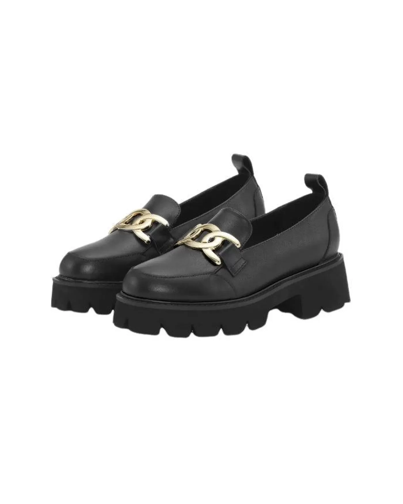 Ilse Jacobsen Miley Leather Platform Loafer Black Flash Sale