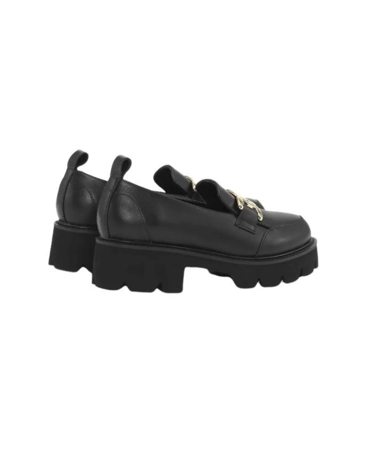 Ilse Jacobsen Miley Leather Platform Loafer Black Flash Sale