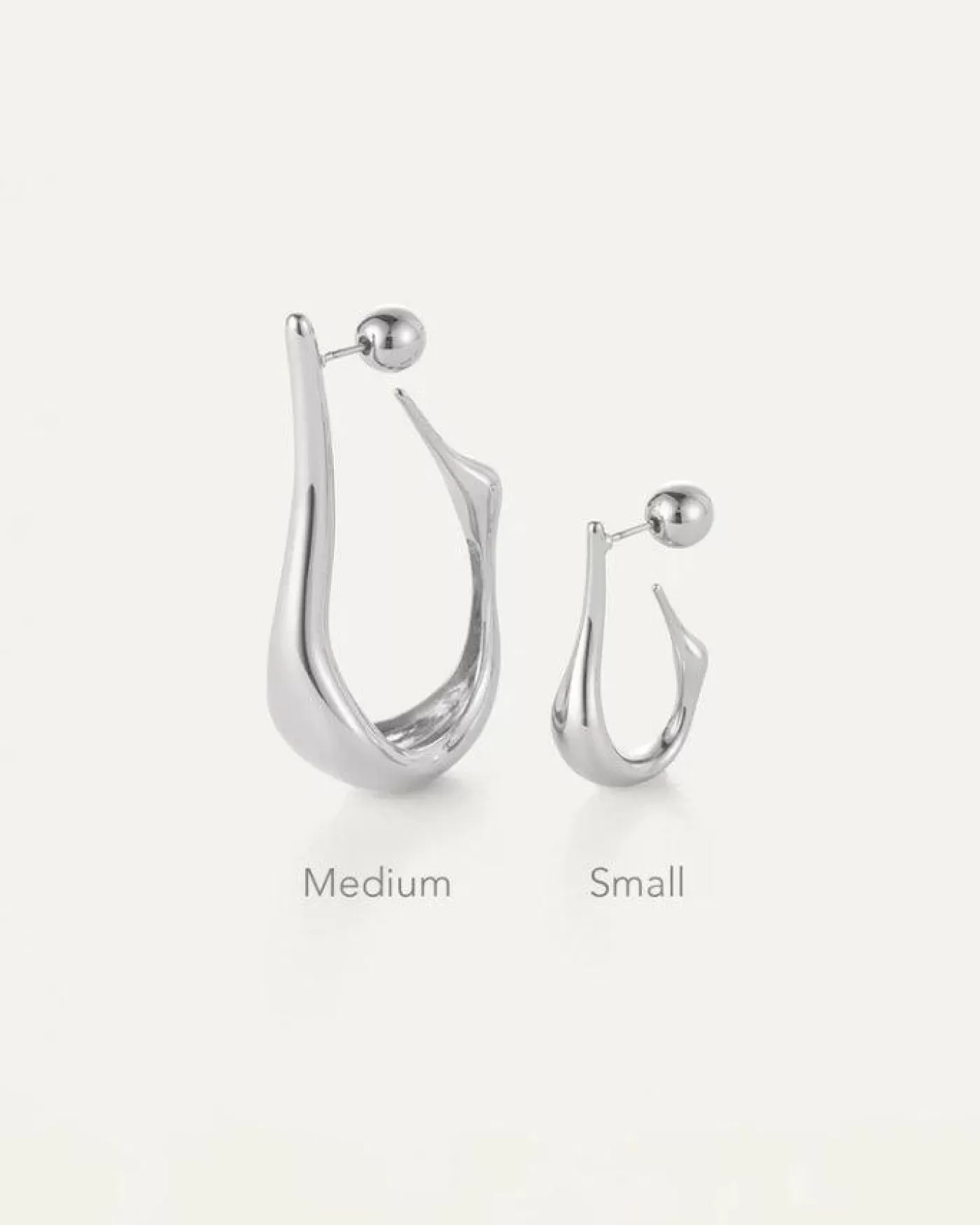 JENNY BIRD Colette Hoops Small Silver Cheap