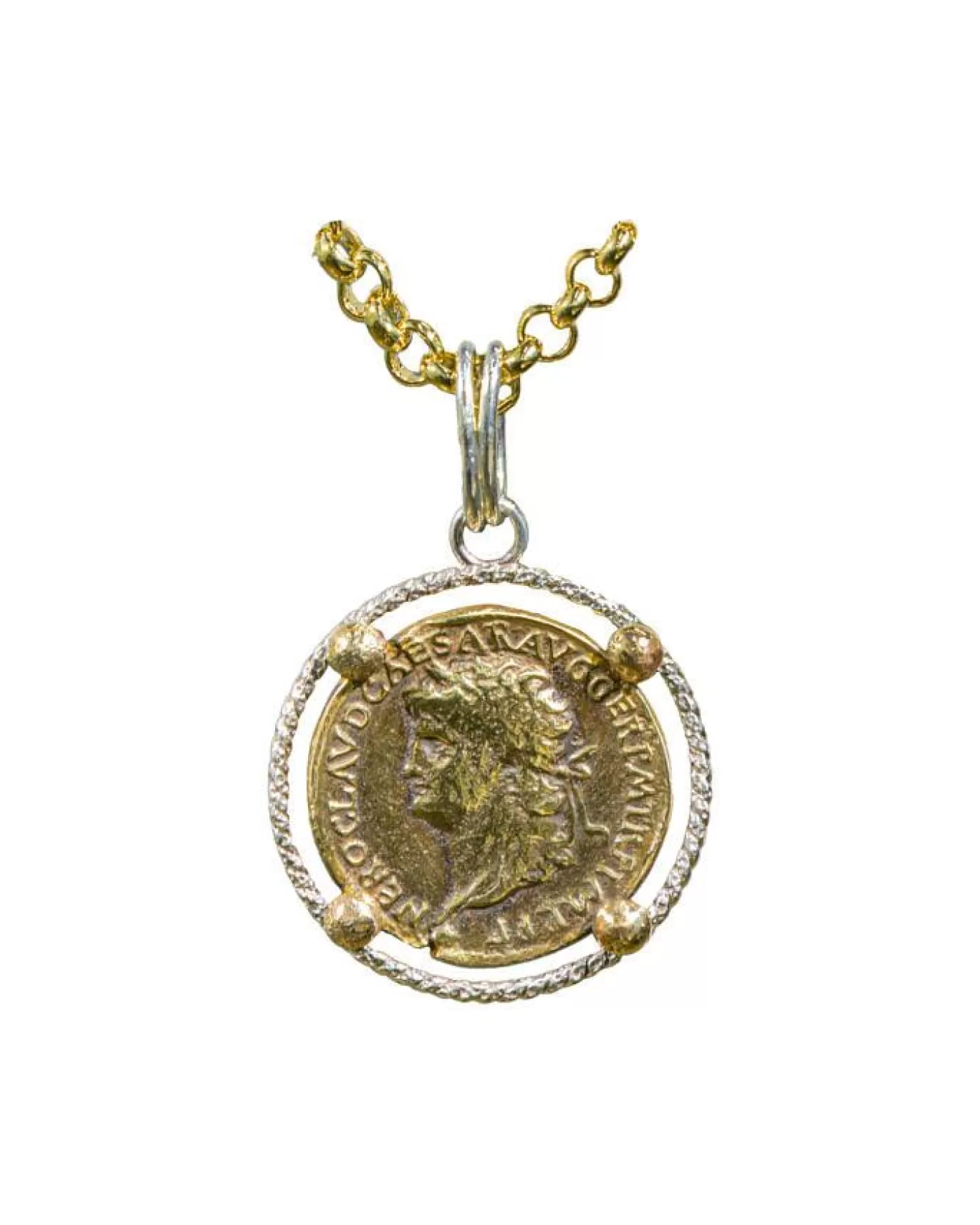 Karyn Chopik Roman Coin Necklace GOLD/BRONZE Best Sale