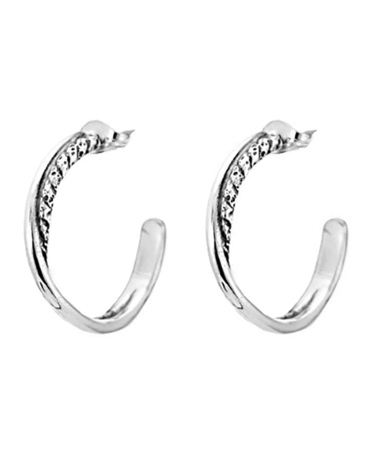 Karyn Chopik Silver Grecian Twist Hoop Earrings SterlingSilver Hot