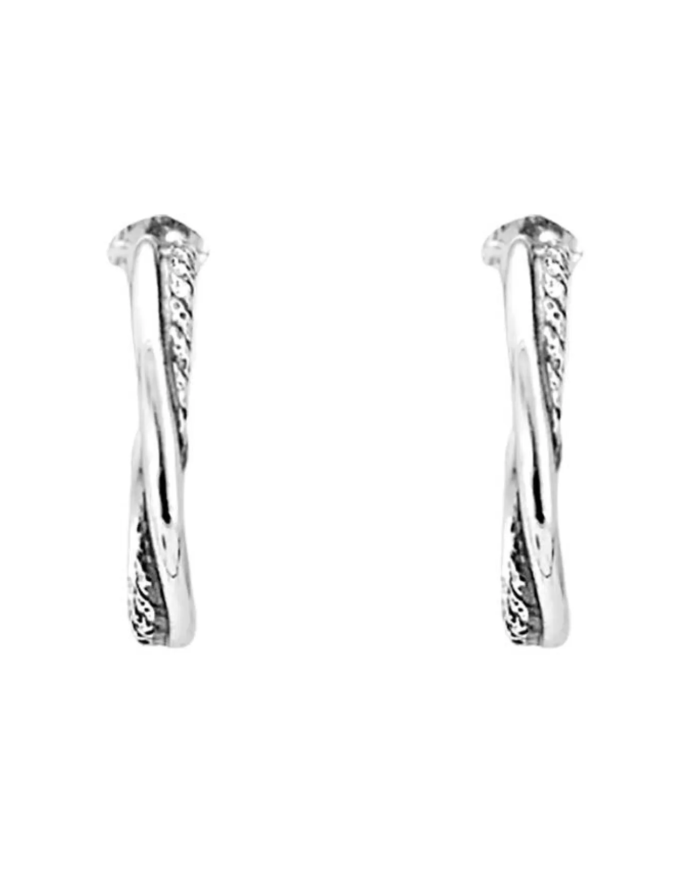 Karyn Chopik Silver Grecian Twist Hoop Earrings SterlingSilver Hot