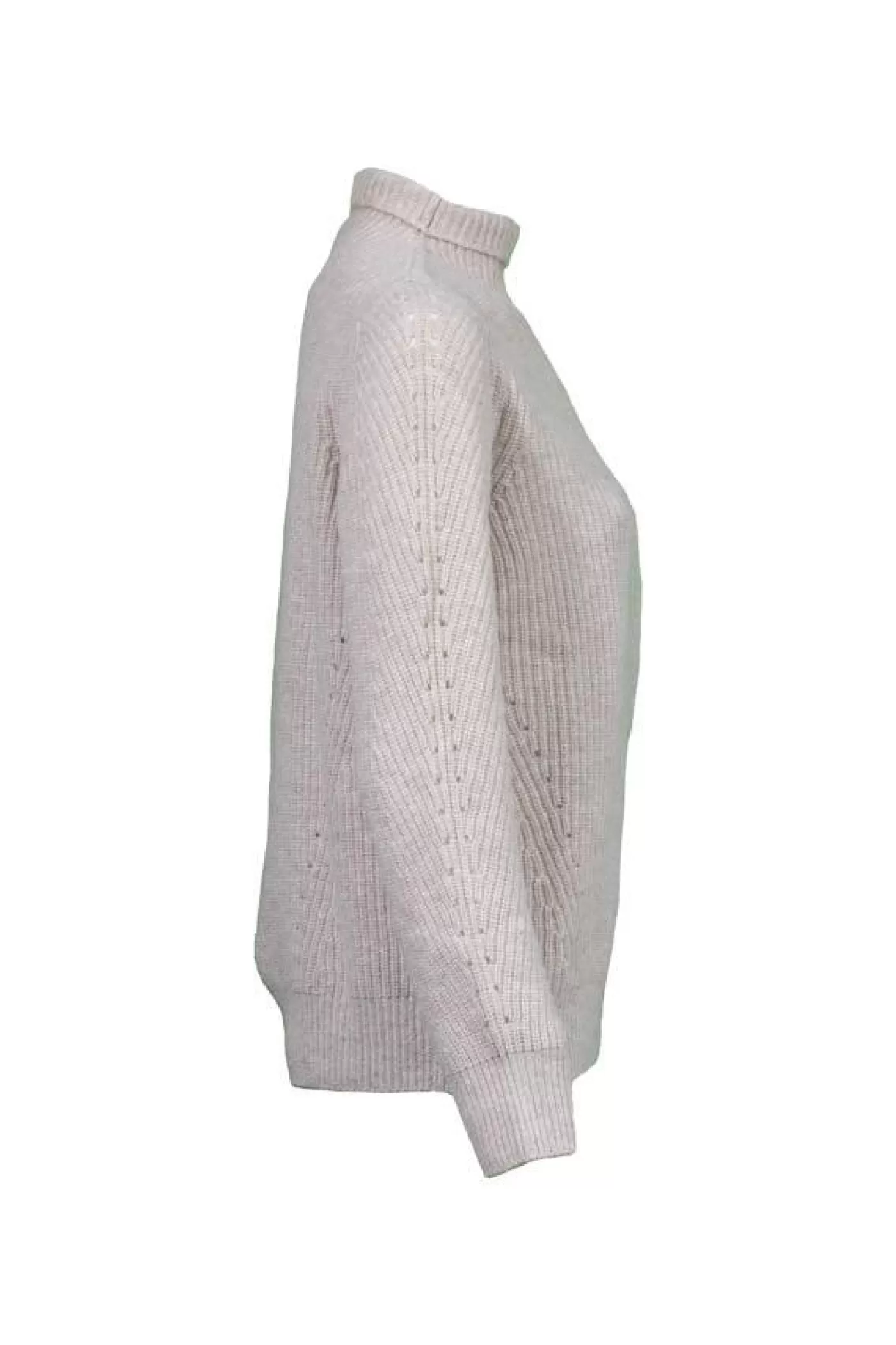 Kinross Cashmere Fashioned Cashmere Funnel Neck Pullover MUSHROOM Online