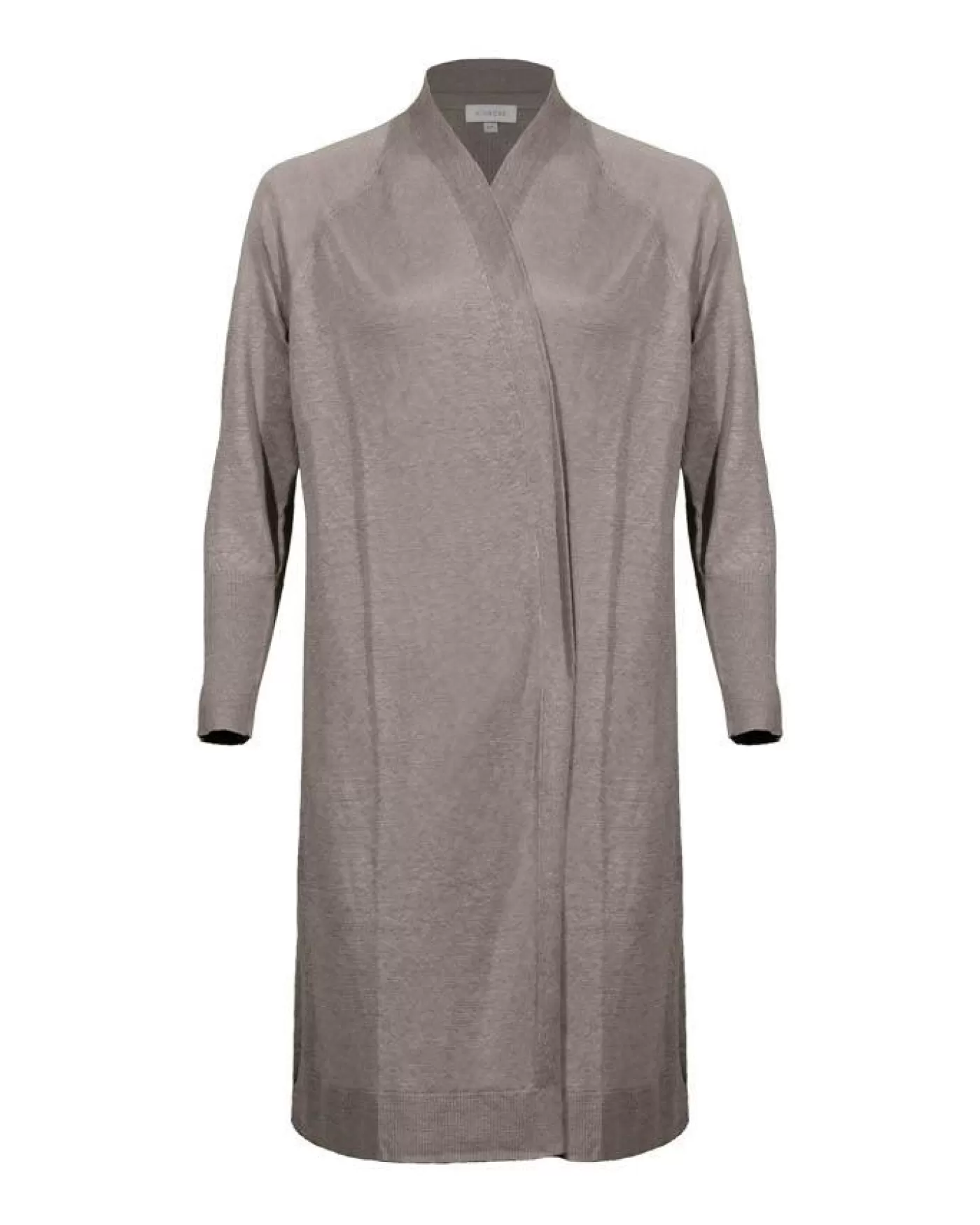 Kinross Cashmere Linen Duster Cardigan CAFE Flash Sale